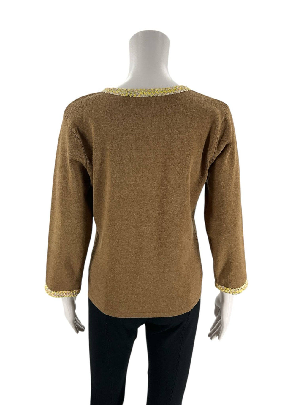 Don Caster Brown Zp Up Top - Size Medium - Margaret’s Fine Consignment