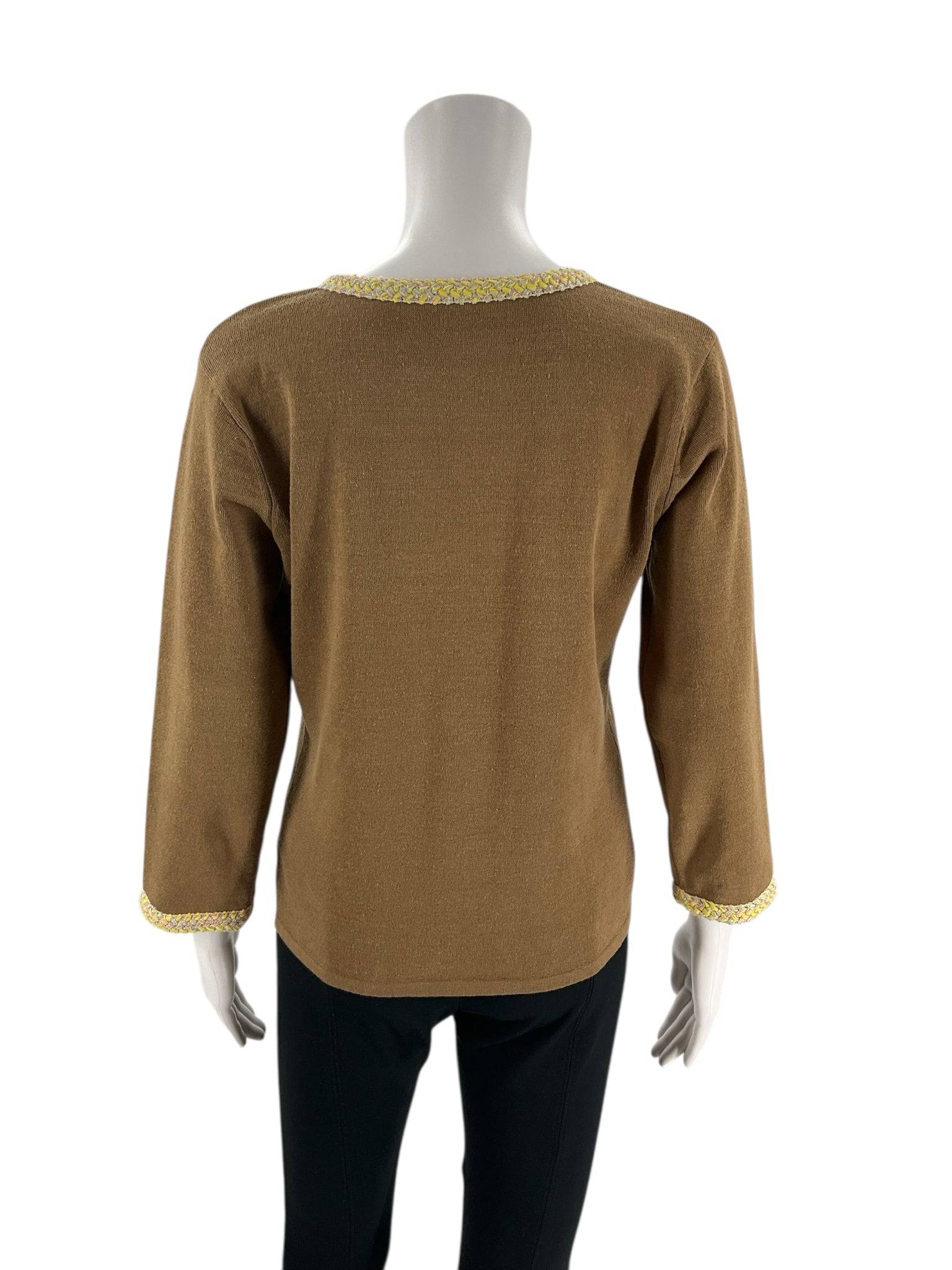Don Caster Brown Zp Up Top - Size Medium - Margaret’s Fine Consignment