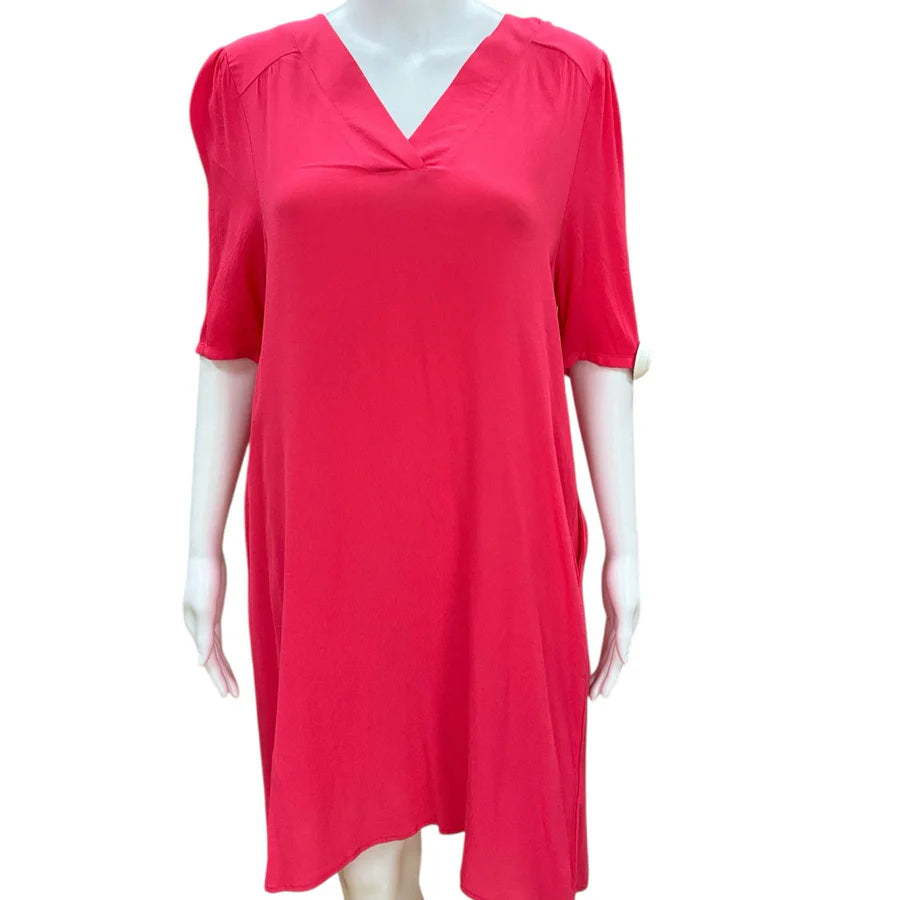 Michelle Mcdowell Pink Solid Ladies Pre-Owned Dress - Size Medium