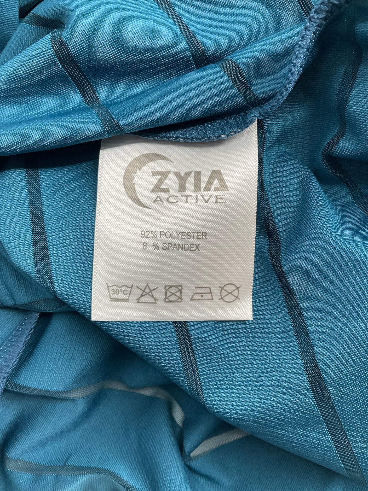 Ziya Teal Stripe Pre-Owned Ladies Sleeveless Top - Size 2XL