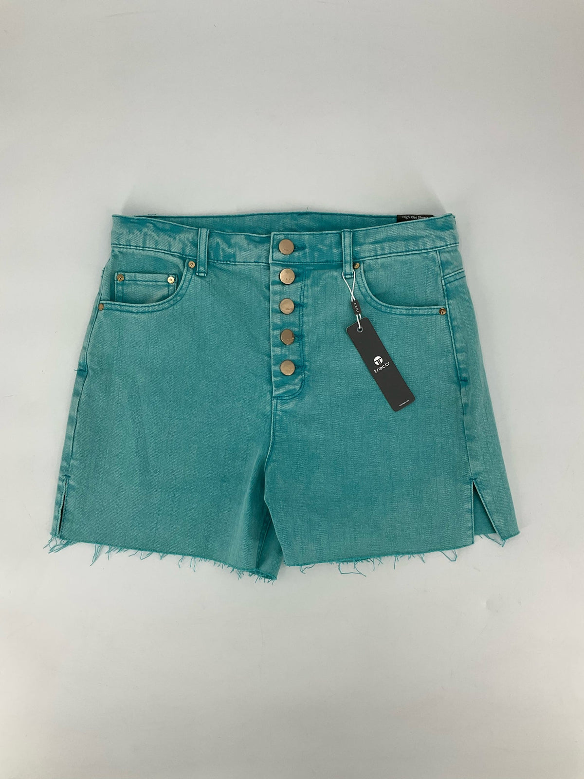 Tractr Aqua Solid Pre-Owned Ladies New With Tags Shorts - Size 6