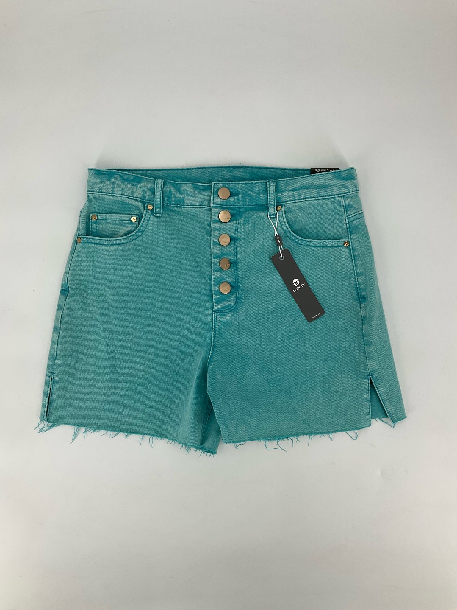 Tractr Aqua Solid Pre-Owned Ladies New With Tags Shorts - Size 6