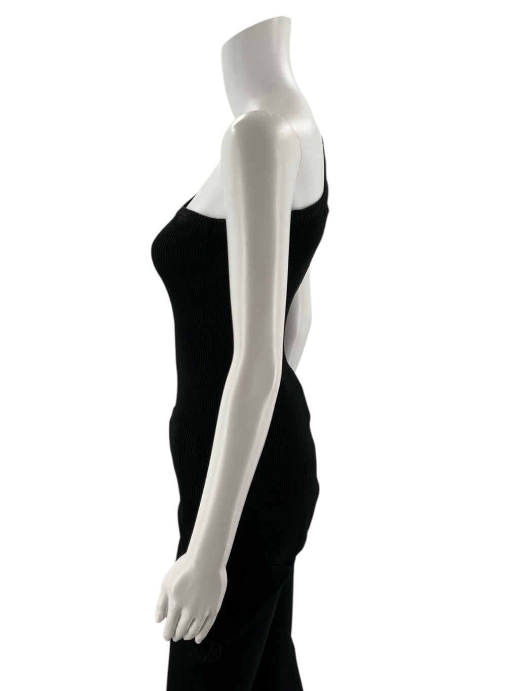 Blush Boutique - Black Ribbed Pre-Owned Ladies Casual Top - Size Medium