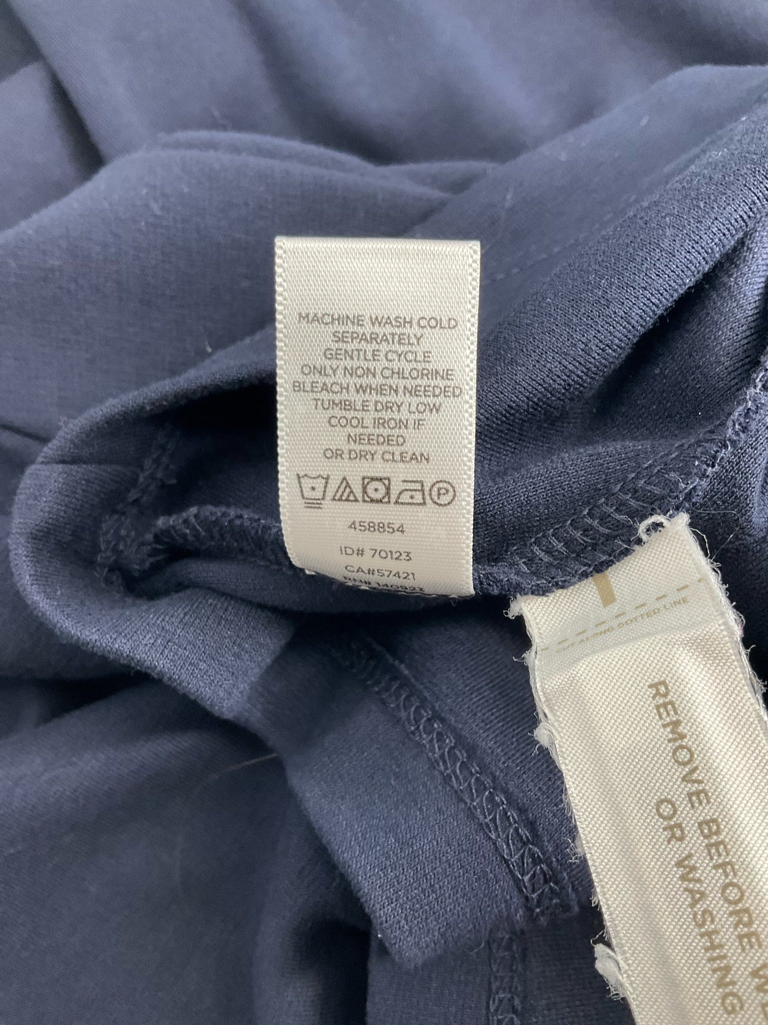 Loft Navy Solid Pre-Owned Ladies Dress - Size Medium Petite