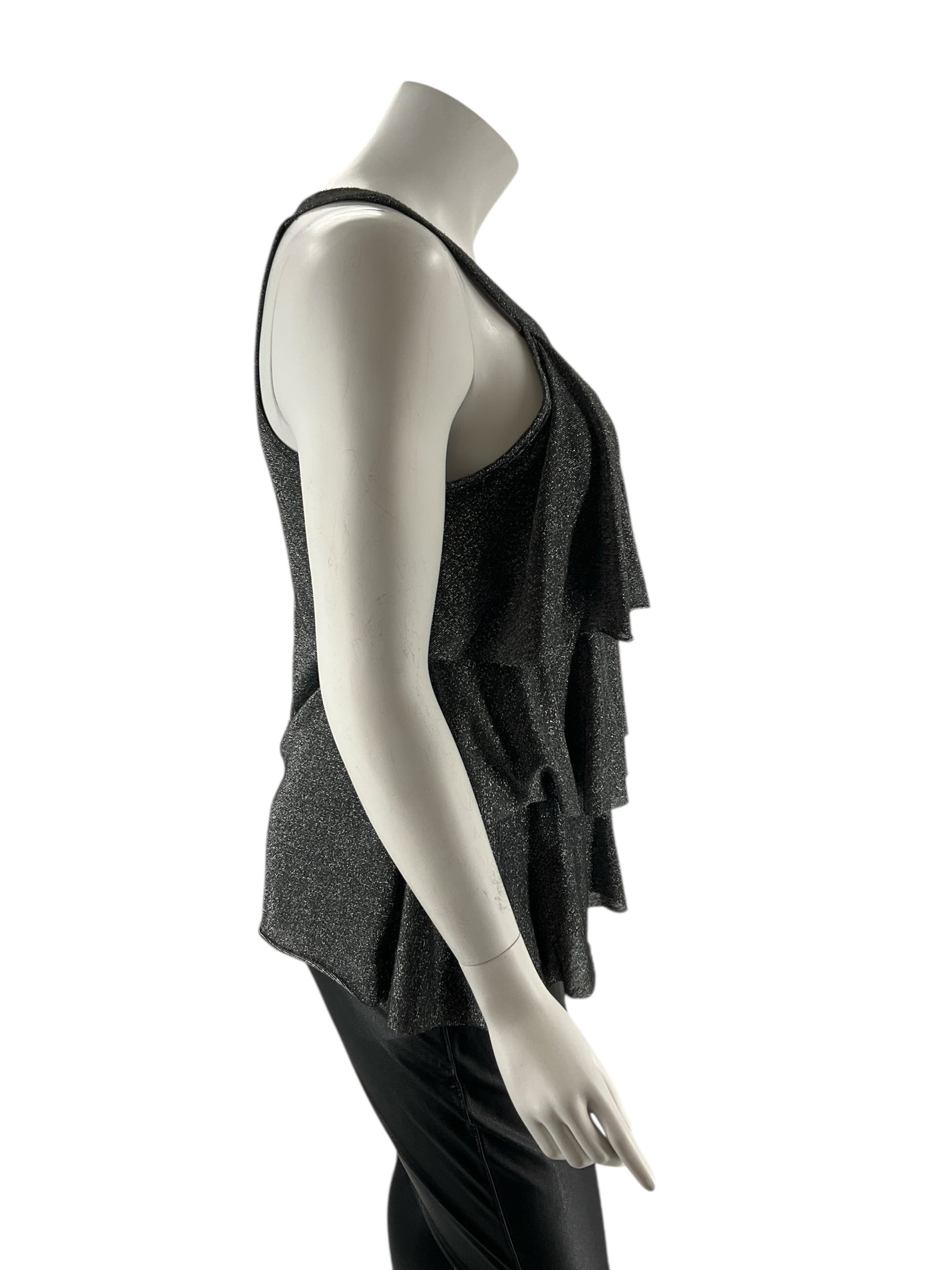 Deb Gray Sparkle Pre-Owned Ladies Sleeveless Top - Size 1X