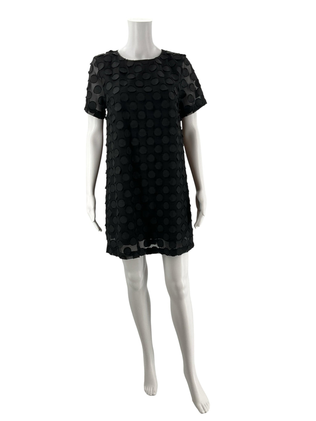 Entro Black Circles Pre-Owned Ladies Dress - Size Small