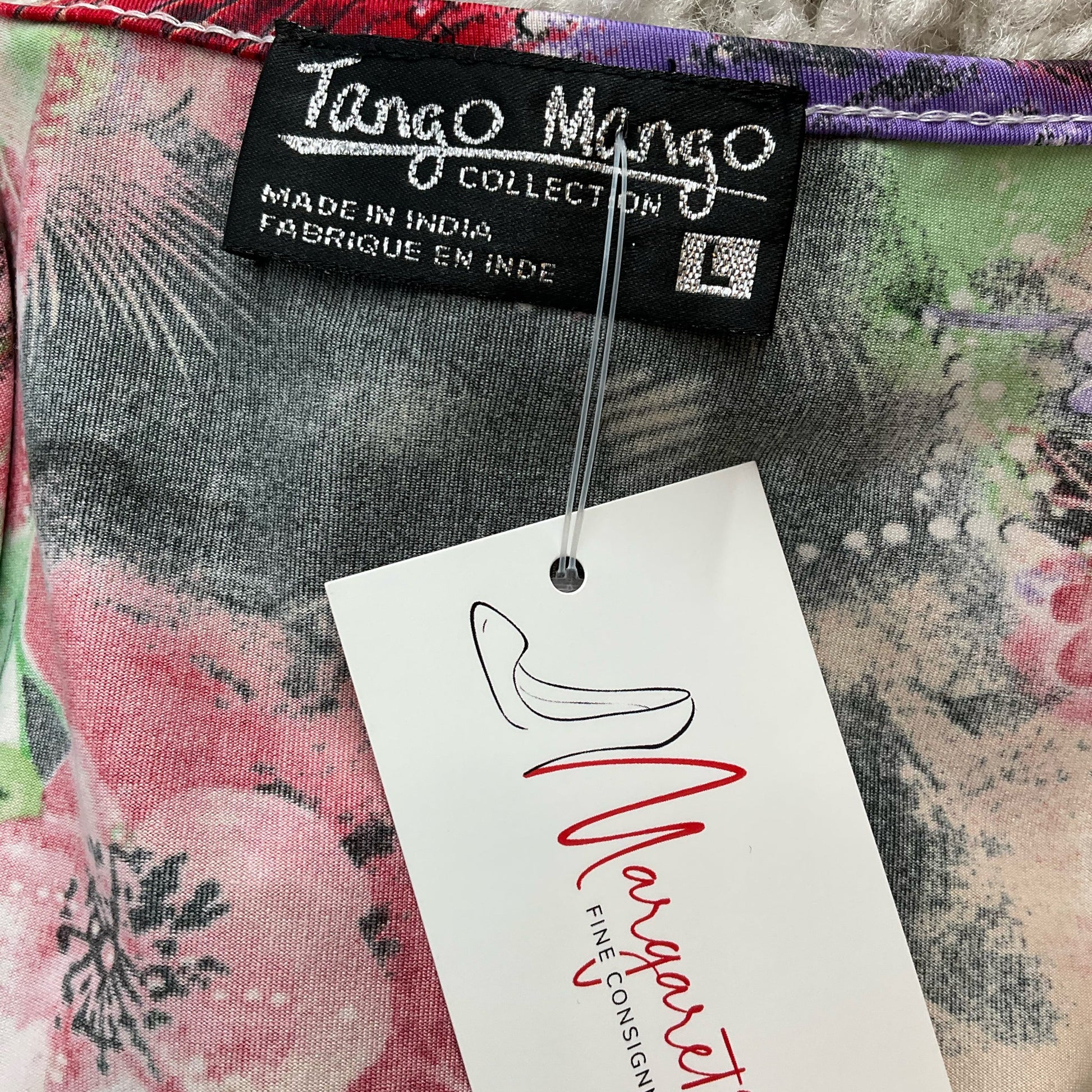 Tango Mango Red/Purple/Green Floral Pre-Owned Ladies Top -  Size Large