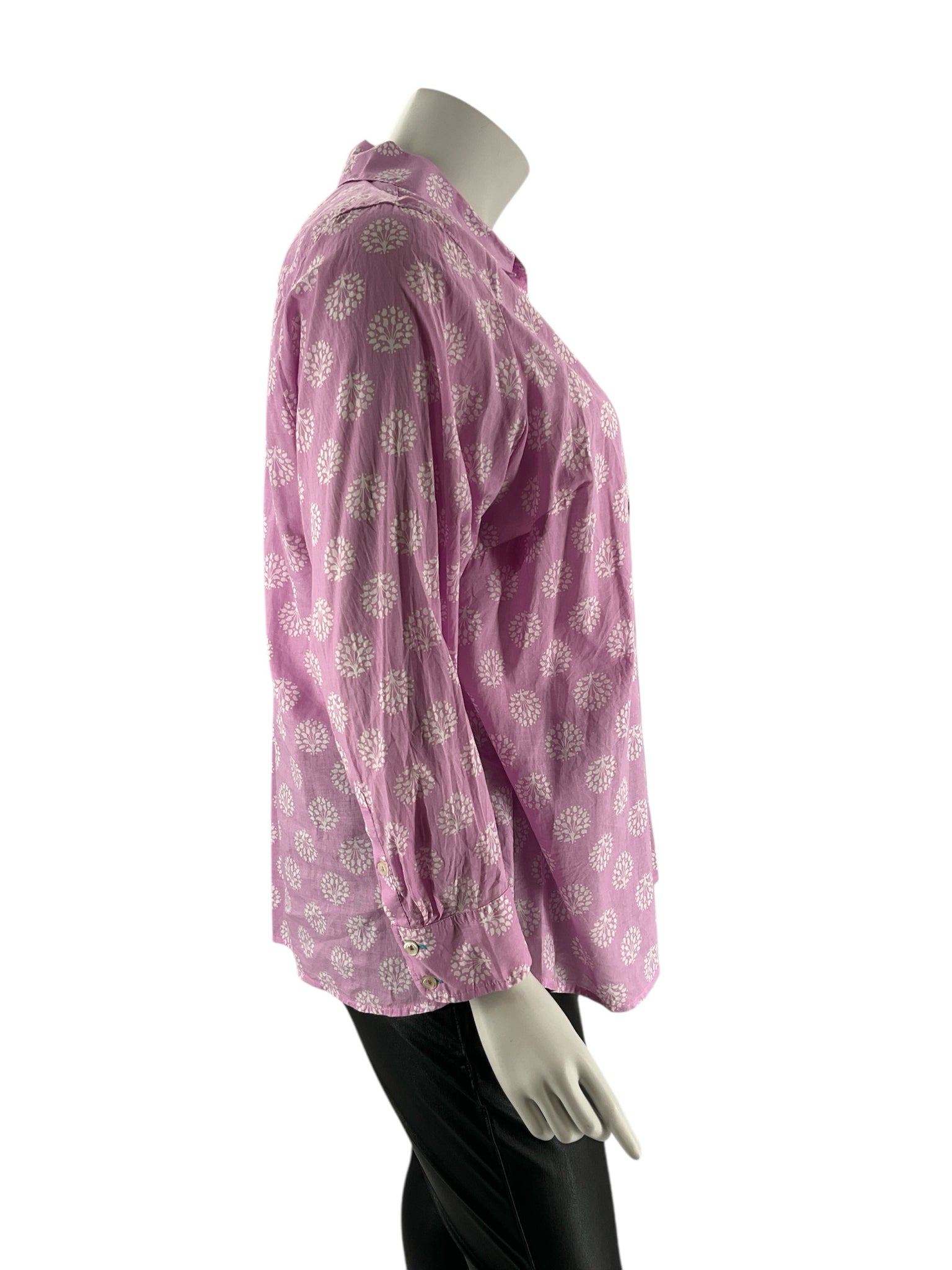 Talbots Pink/White Print Pre-Owned Ladies Casual Top -  Size 3X