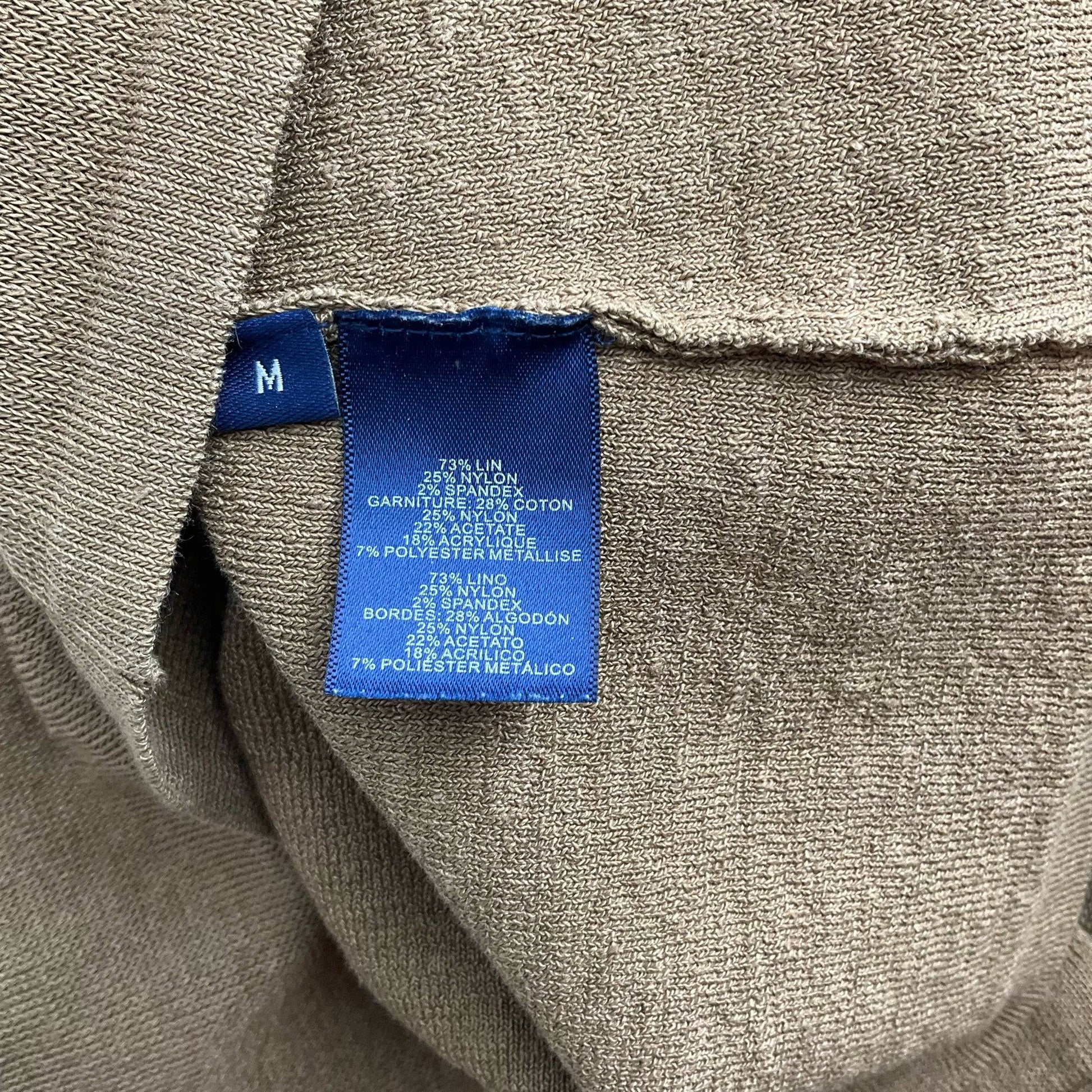 Don Caster Brown Zp Up Top - Size Medium - Margaret’s Fine Consignment