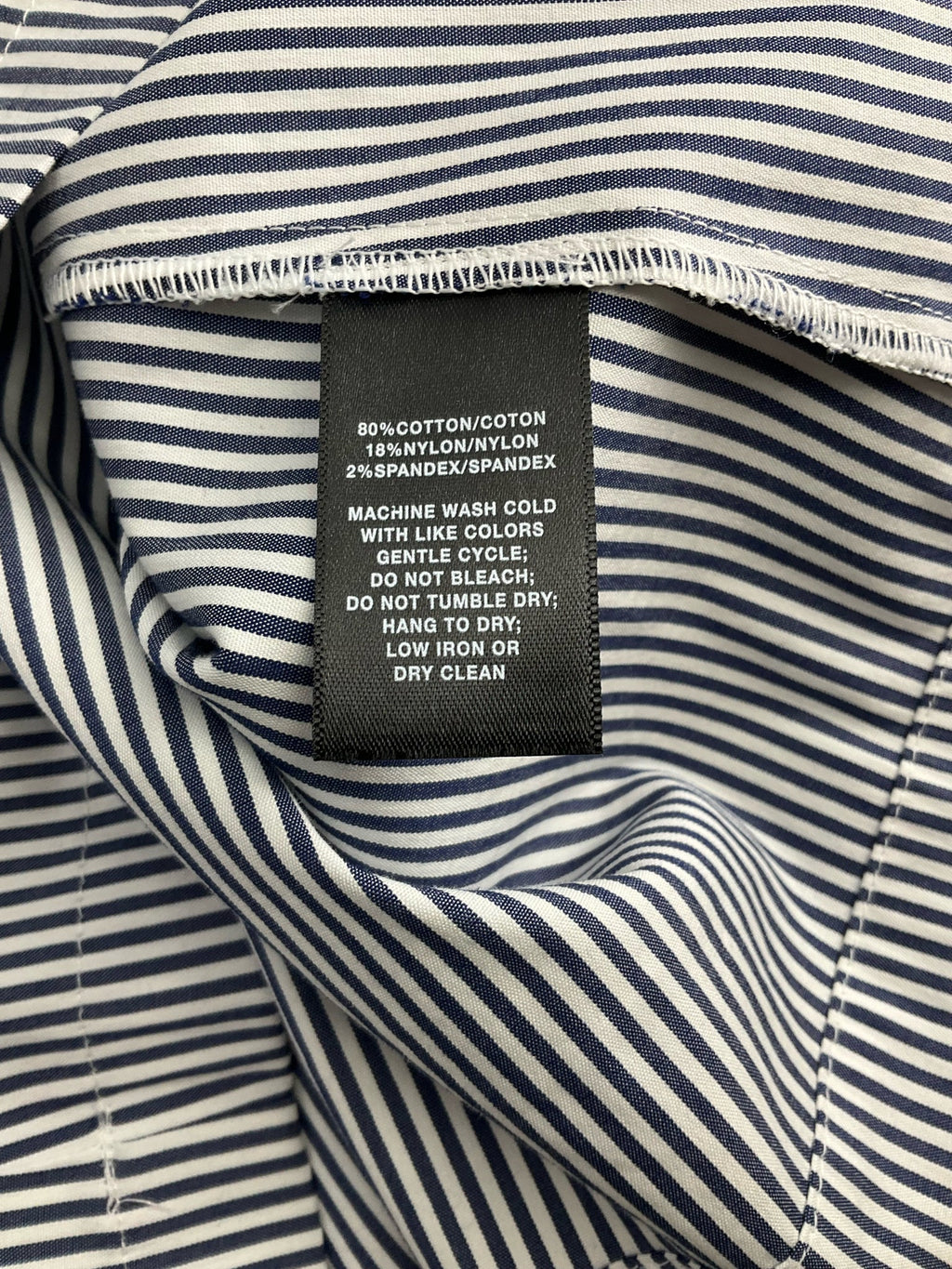 Lafayette 148 -  white/blue Stripe Pre-Owned Ladies Casual Top - Size XL