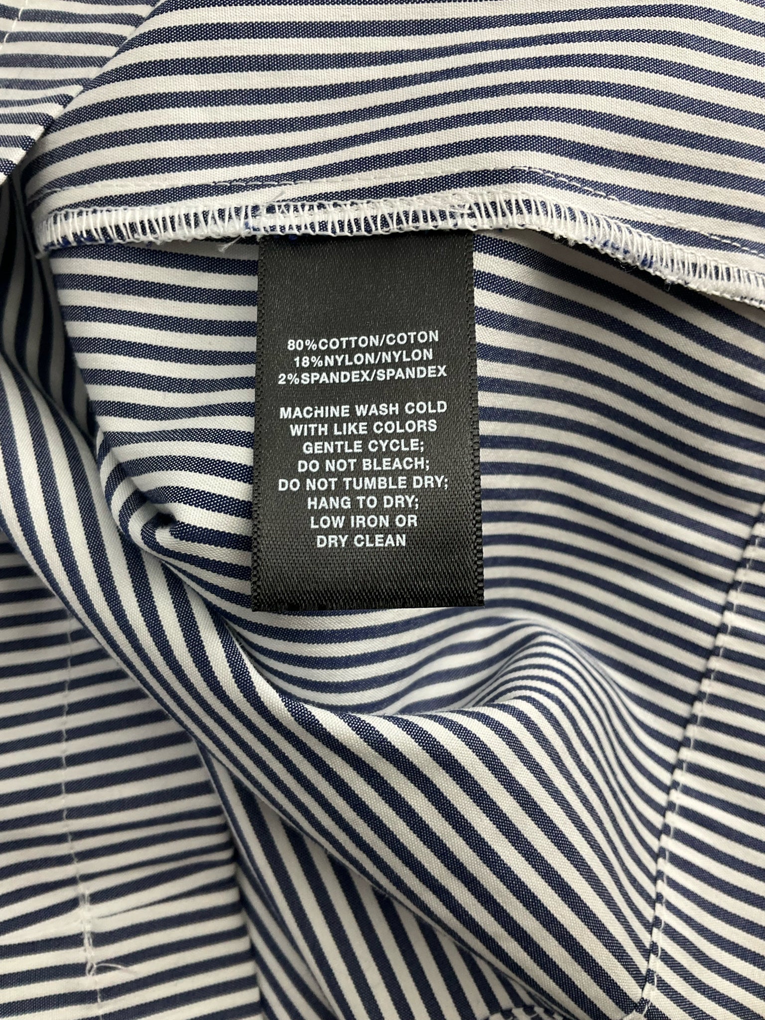 Lafayette 148 -  white/blue Stripe Pre-Owned Ladies Casual Top - Size XL