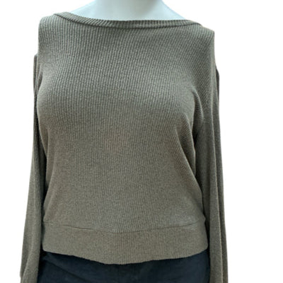 Ethereal Green Ribbed Pre-Owned Ladies Top - Size XL