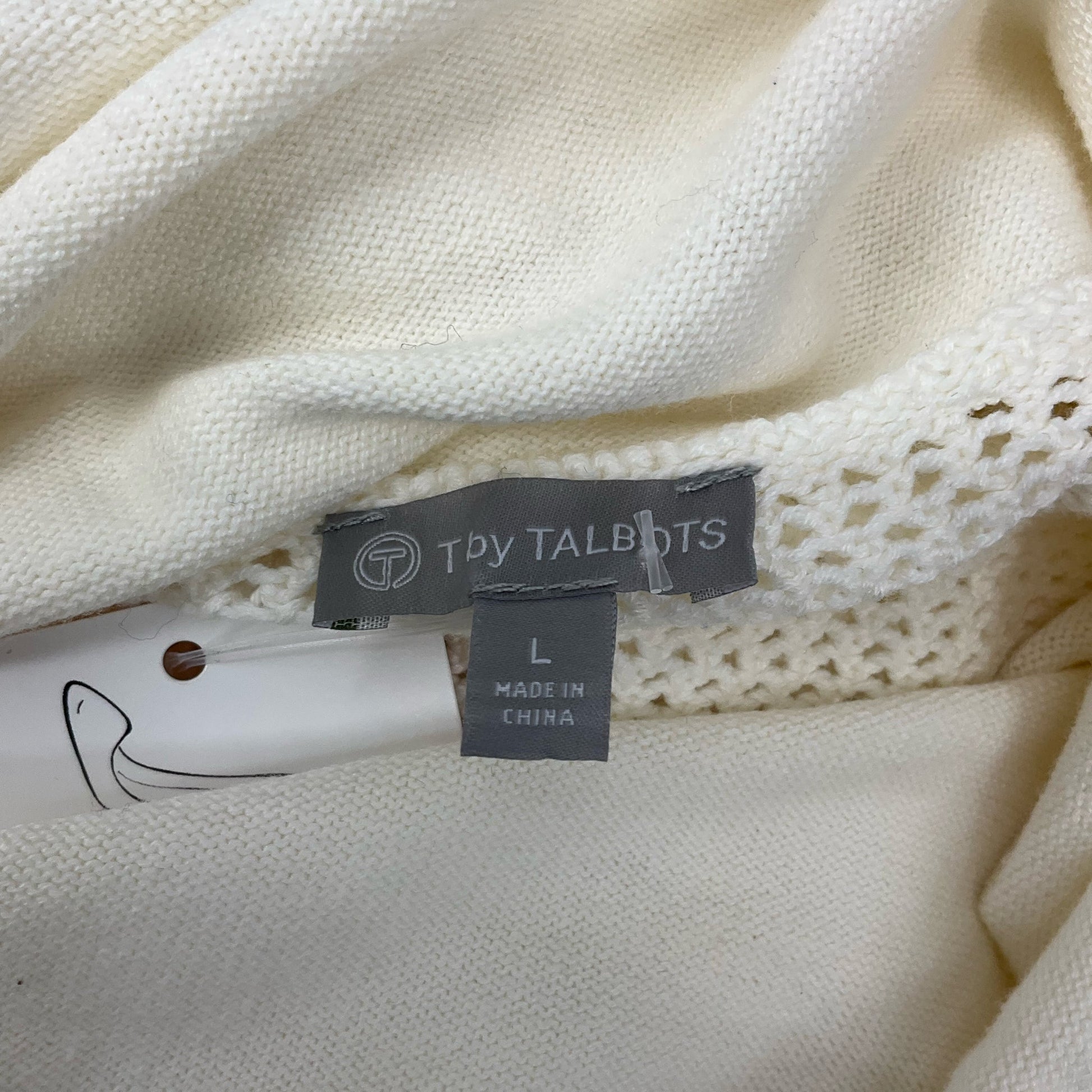 T by Talbots Cream Pre-Owned Ladies Top - Size Large