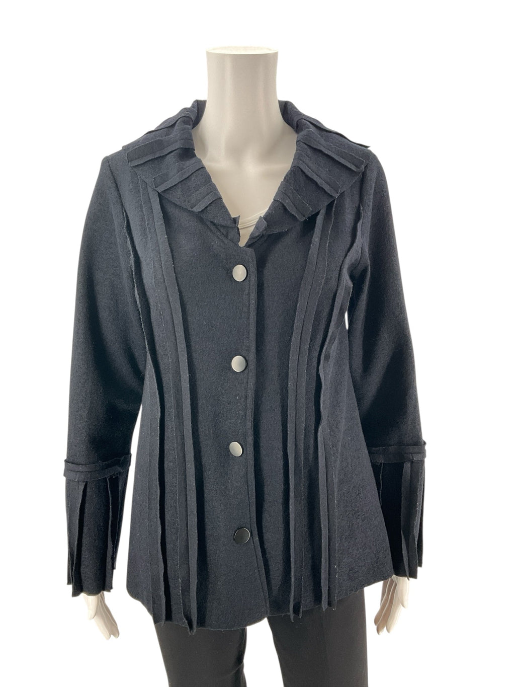 Soft Surroundings Black Solid Pre-Owned Ladies Jacket  Size Small