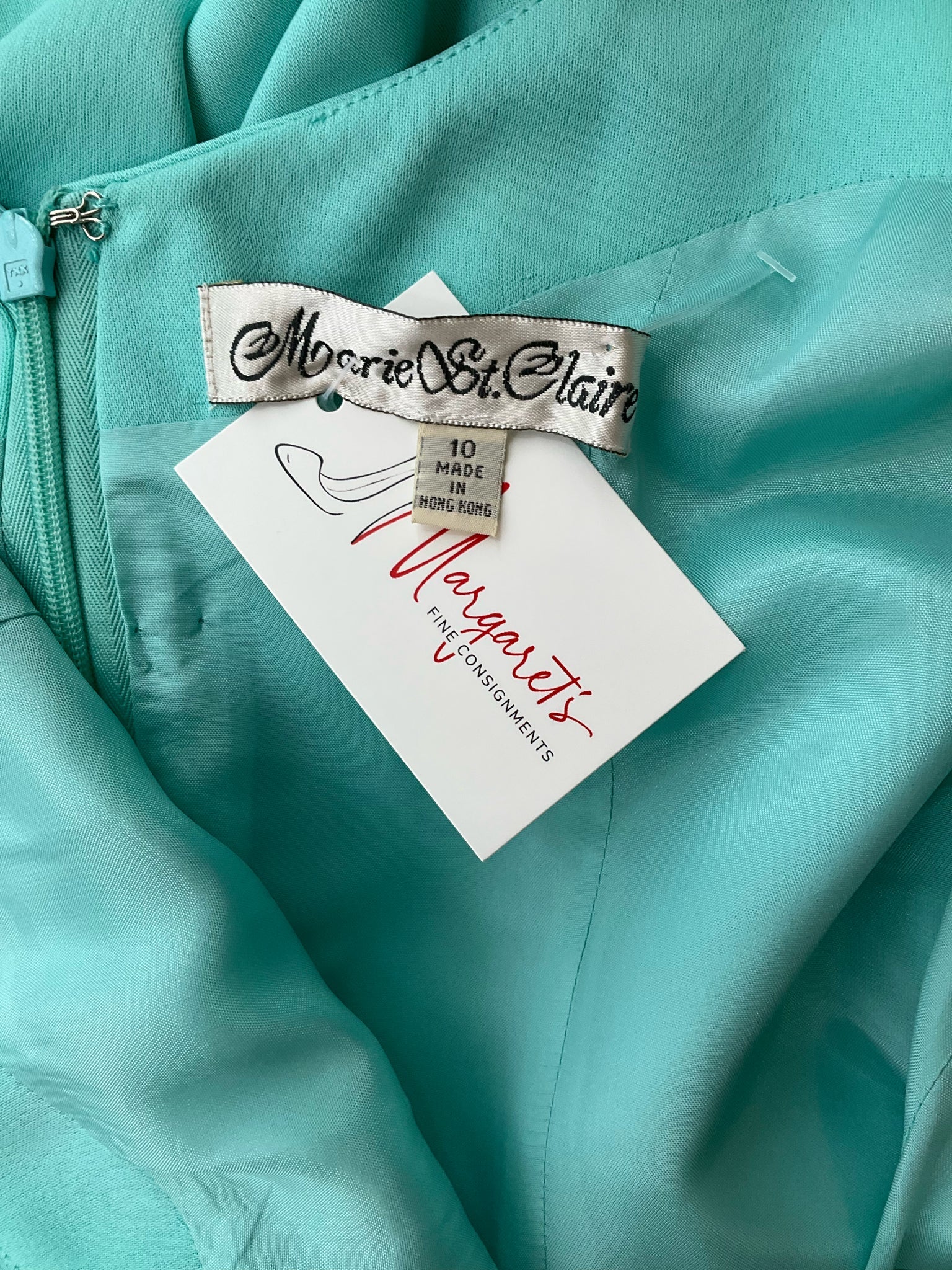 Marie St. Claire Aqua Pre-Owned Ladies Dress - Size 10
