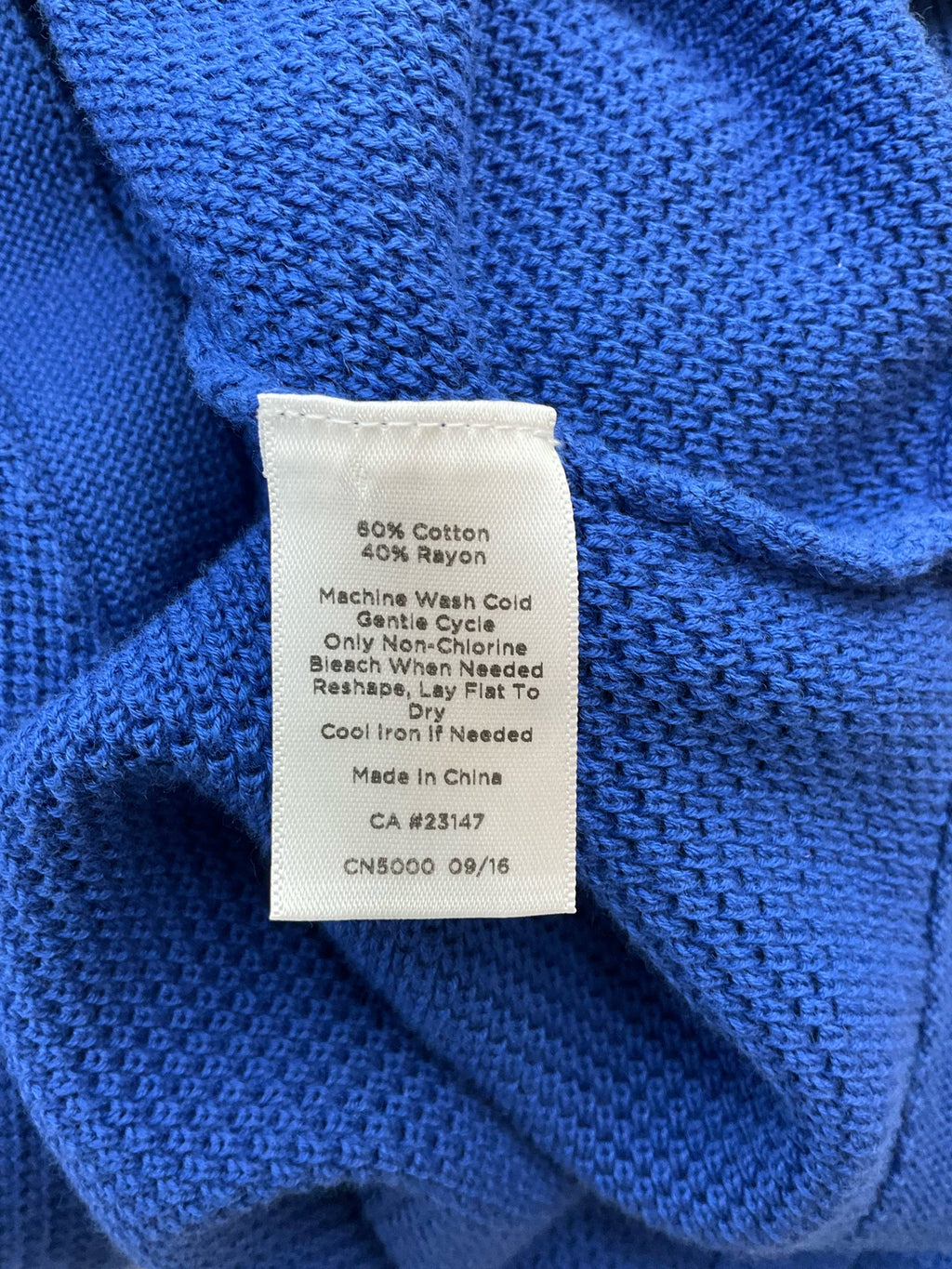 Talbots Blue Textured Pre-Owned Ladies Top - Size Medium