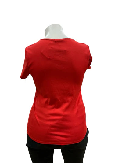 Lauren Red Solid Pre-Owned Ladies New with Tags Top - Size XL