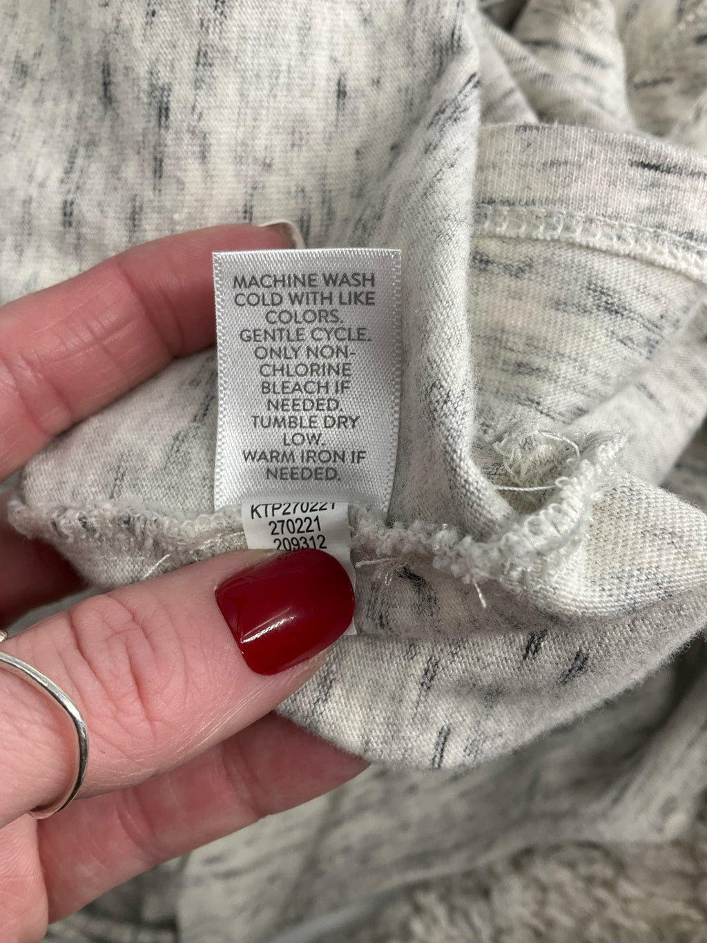 Pure Jill - Cream/Black Heathered Pre-Owned Ladies Casual Top - Size L