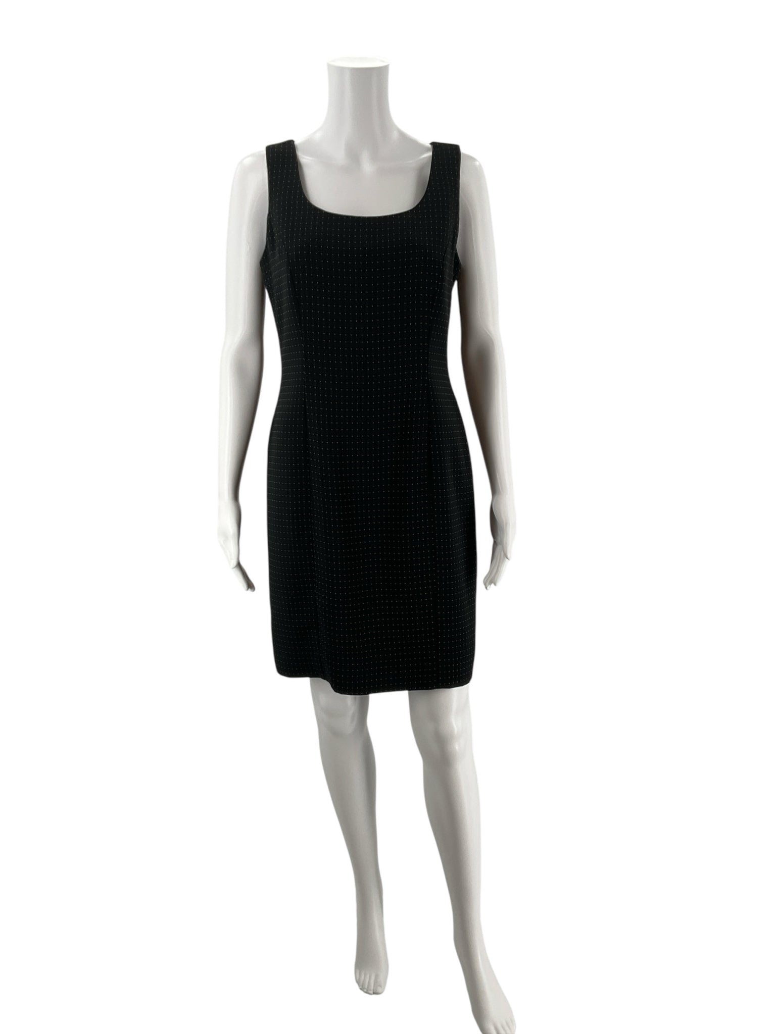 Kate Hill Black/White Pinstripe Pre-Owned Ladies Dress - Size 4