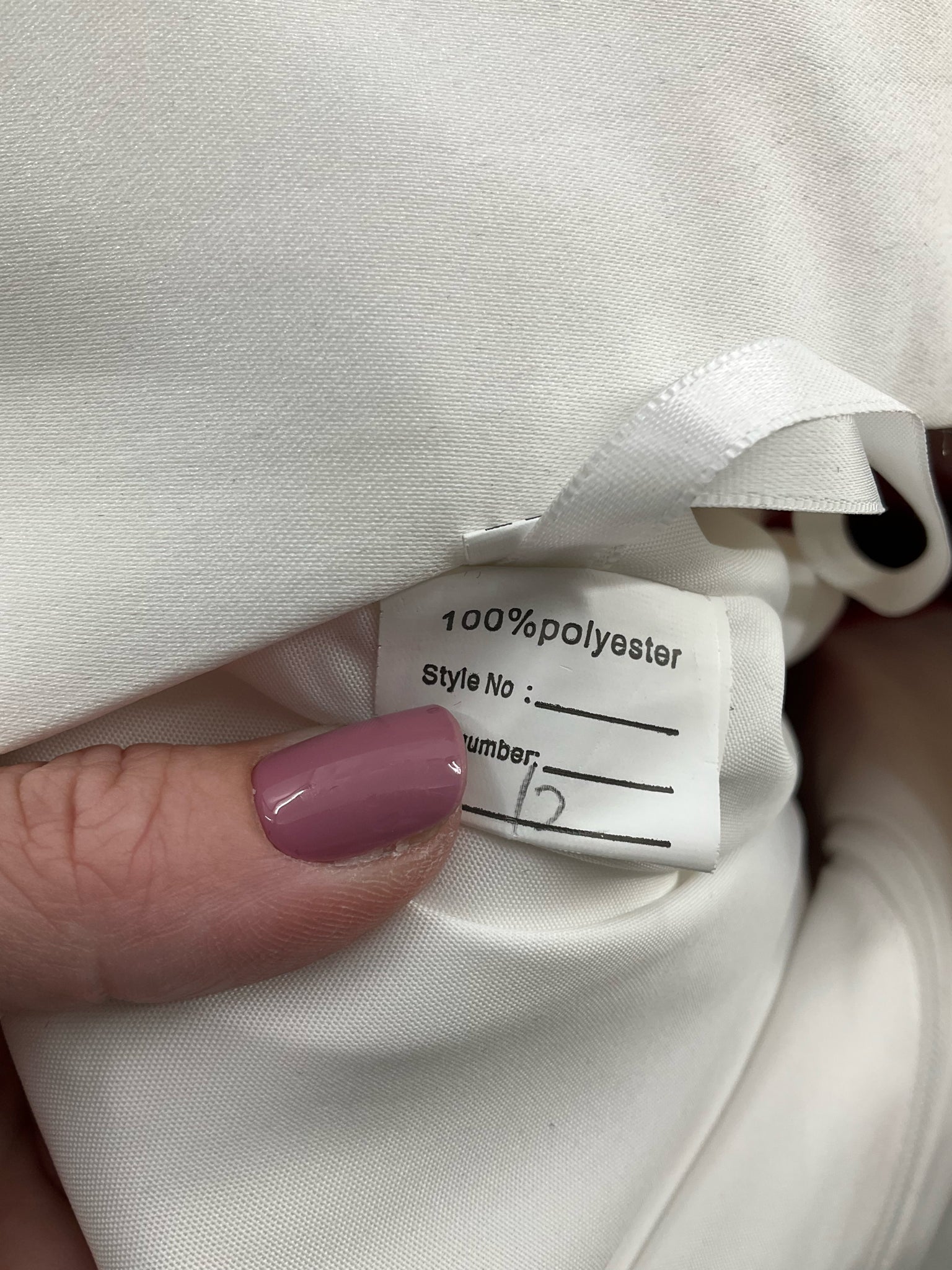 No Brand White/Red Embroidered Pre-Owned Ladies Dress - Size 12