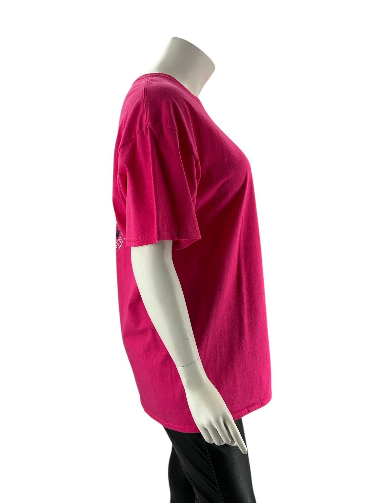 Gildan Pink Print Pre-Owned Ladies Casual Top -  Size 2XL