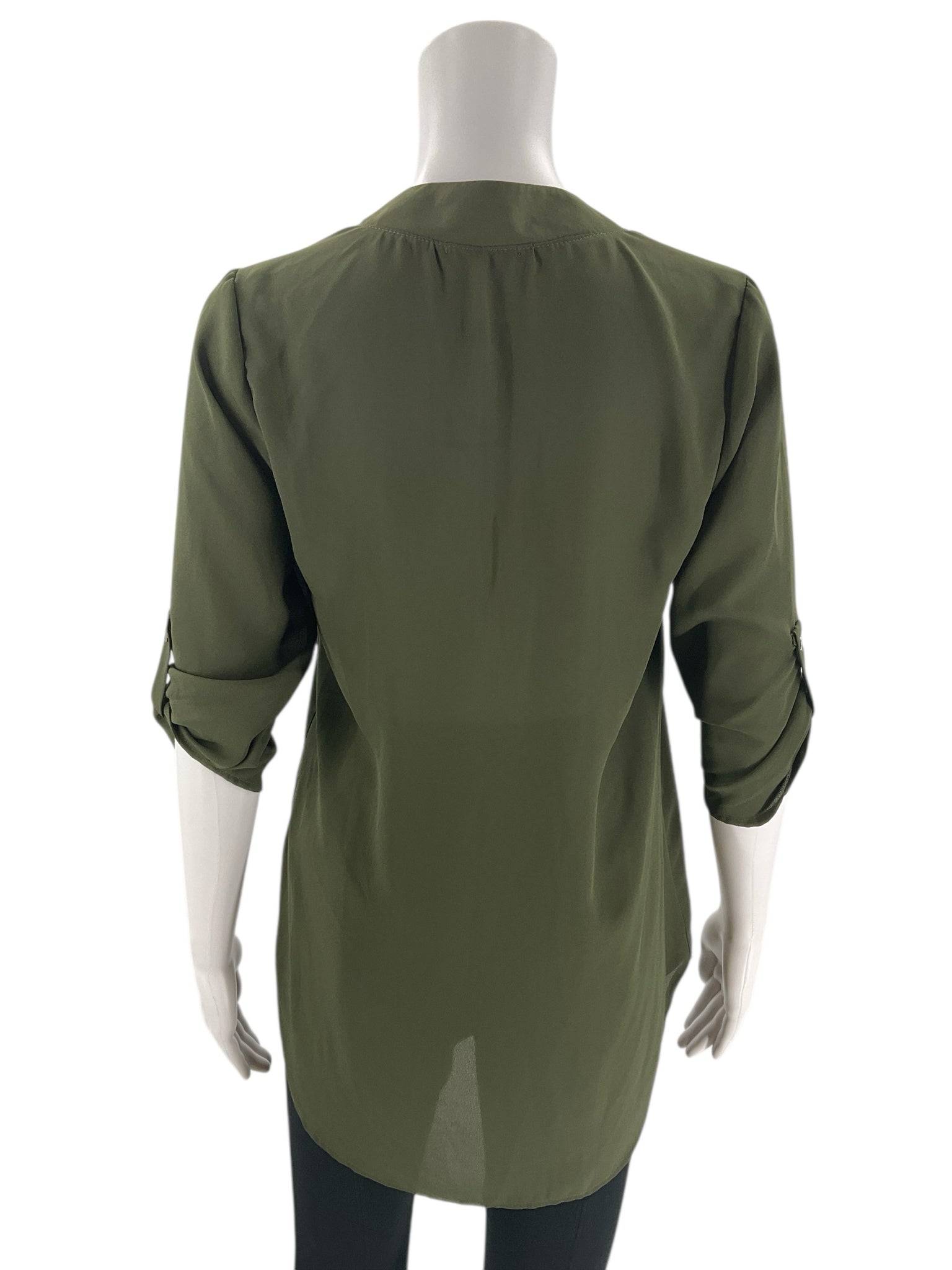Jella C Olive Solid Top - Size Small - Margaret’s Fine Consignment