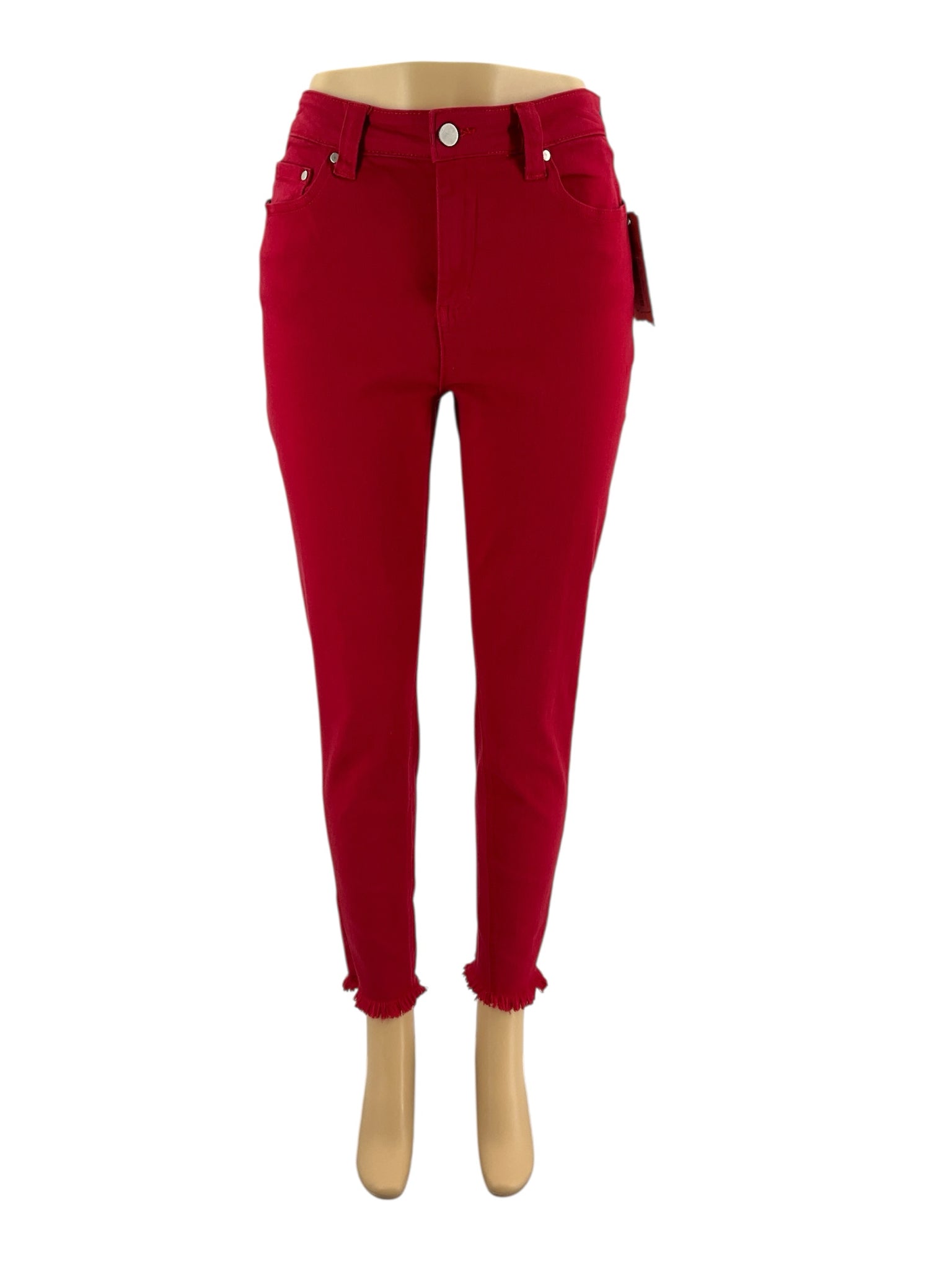Reba - Red Solid Pre-Owned New With Tags Pants - Size 8