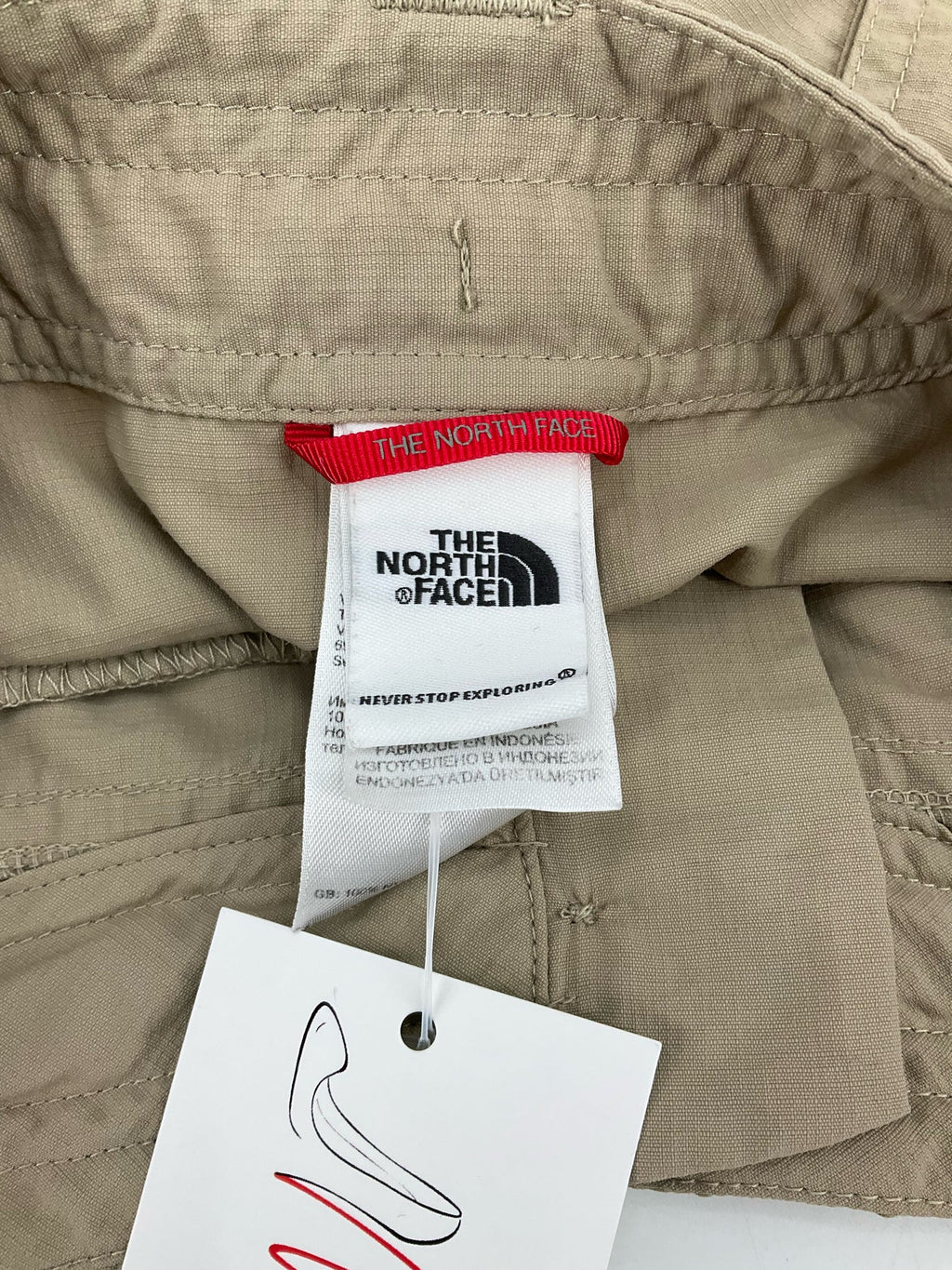 The North Face Khaki Solid Pre-Owned Ladies Shorts - Size 4
