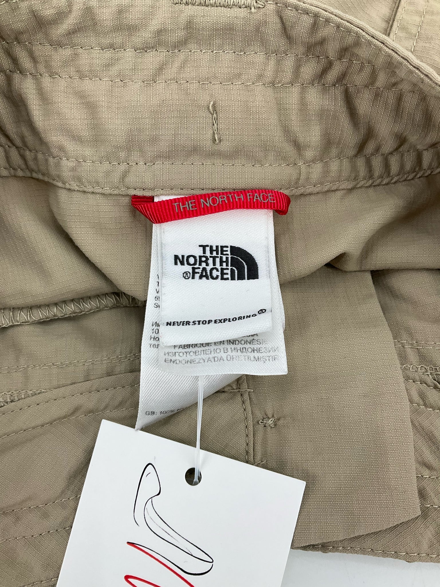 The North Face Khaki Solid Pre-Owned Ladies Shorts - Size 4