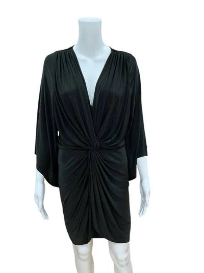 MISA Black Solid Pre-Owned New with Tags Ladies Dress - Size Medium