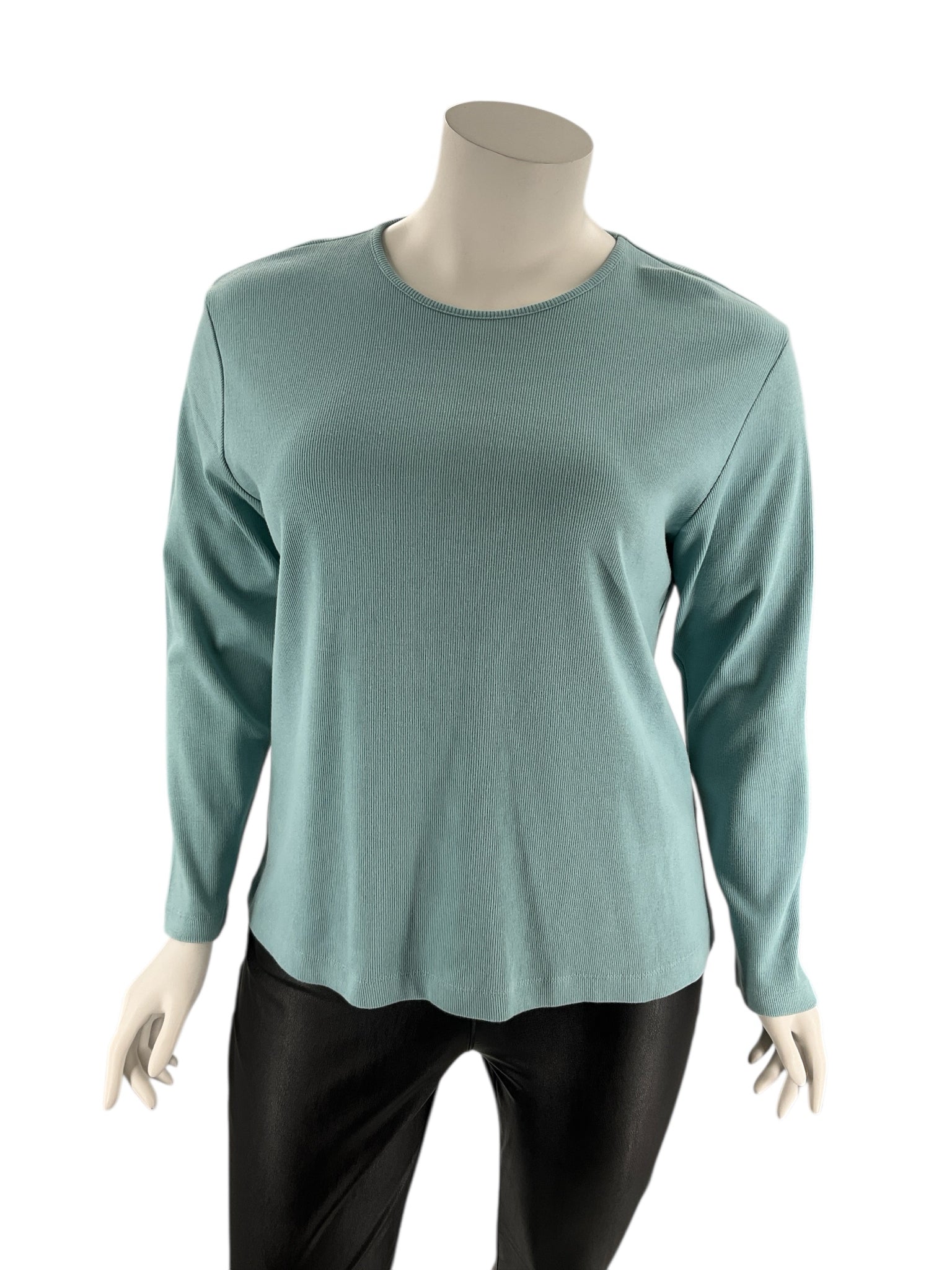 White Stag Aqua Green Solid Pre-Owned Ladies Top -  Size 18W