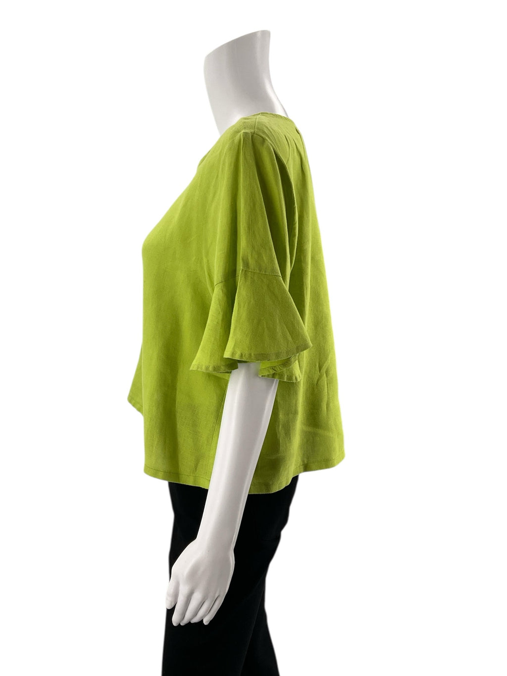 For Cynthia - Lime Solid Pre-Owned Ladies Casual Top - Size Large