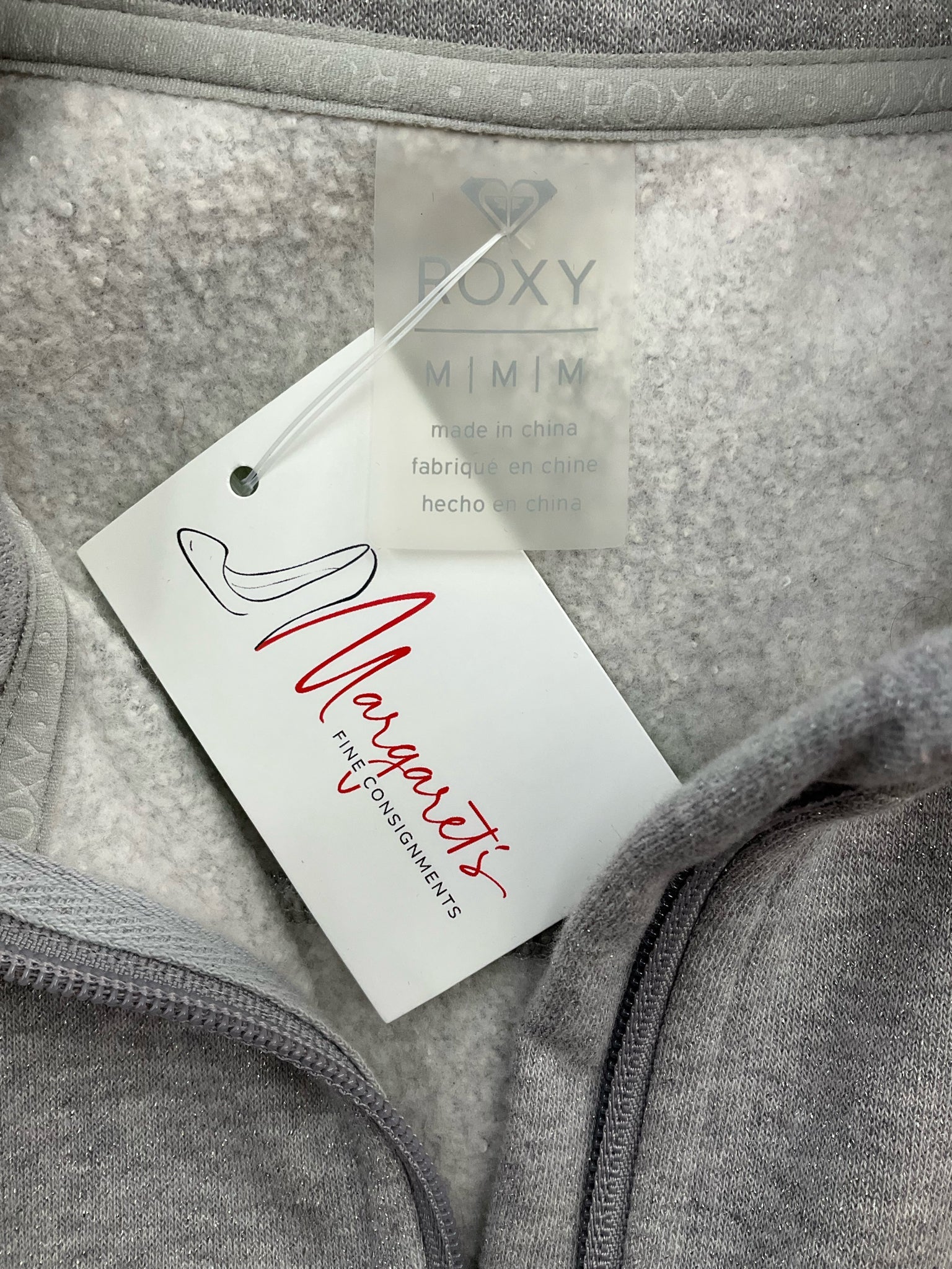 Roxy Size M Gray Sparkle Pre-Owned Ladies Jacket - Size Medium