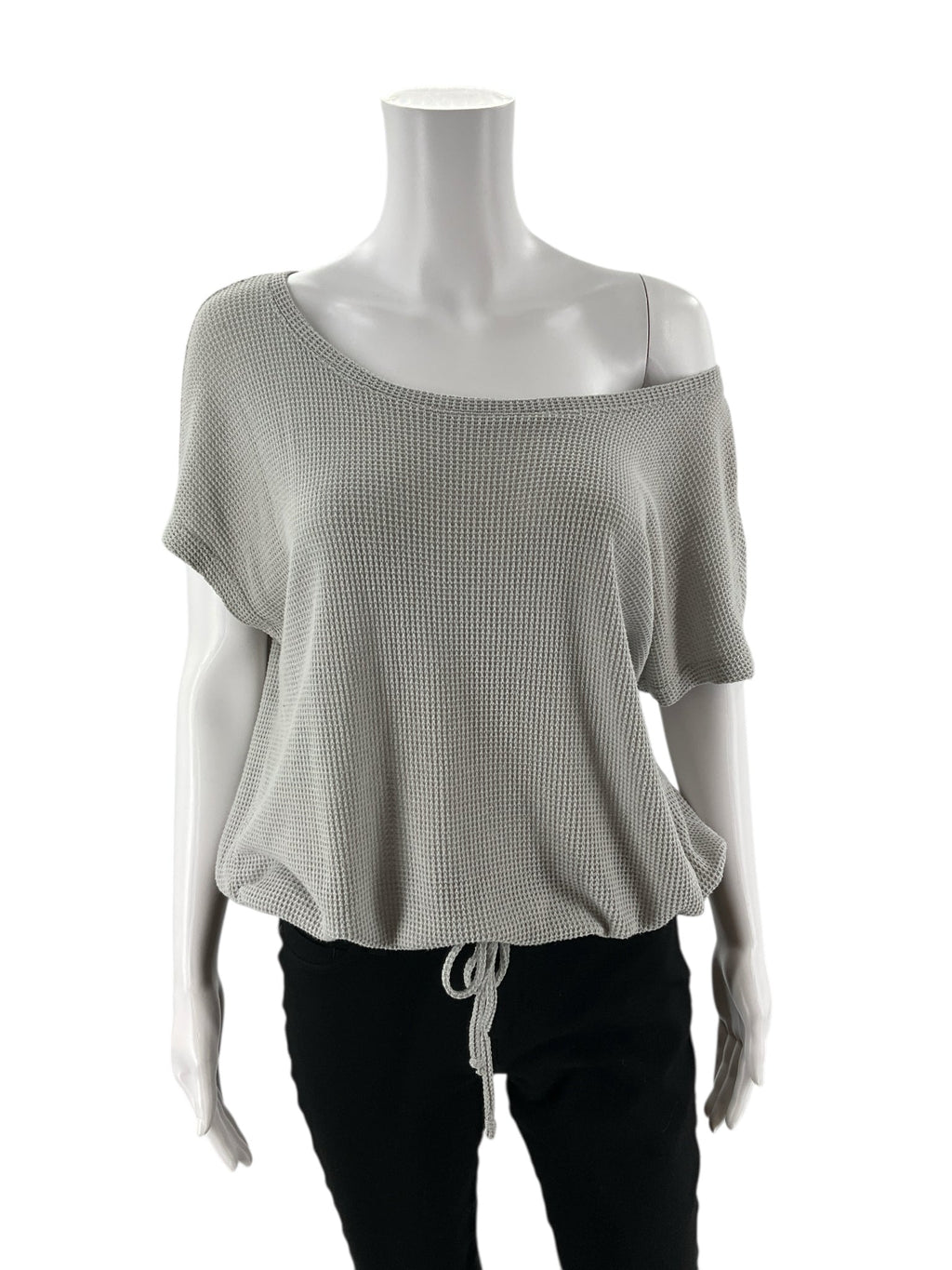 Dex - Gray Waffle Pre-Owned Ladies Top - Size Small