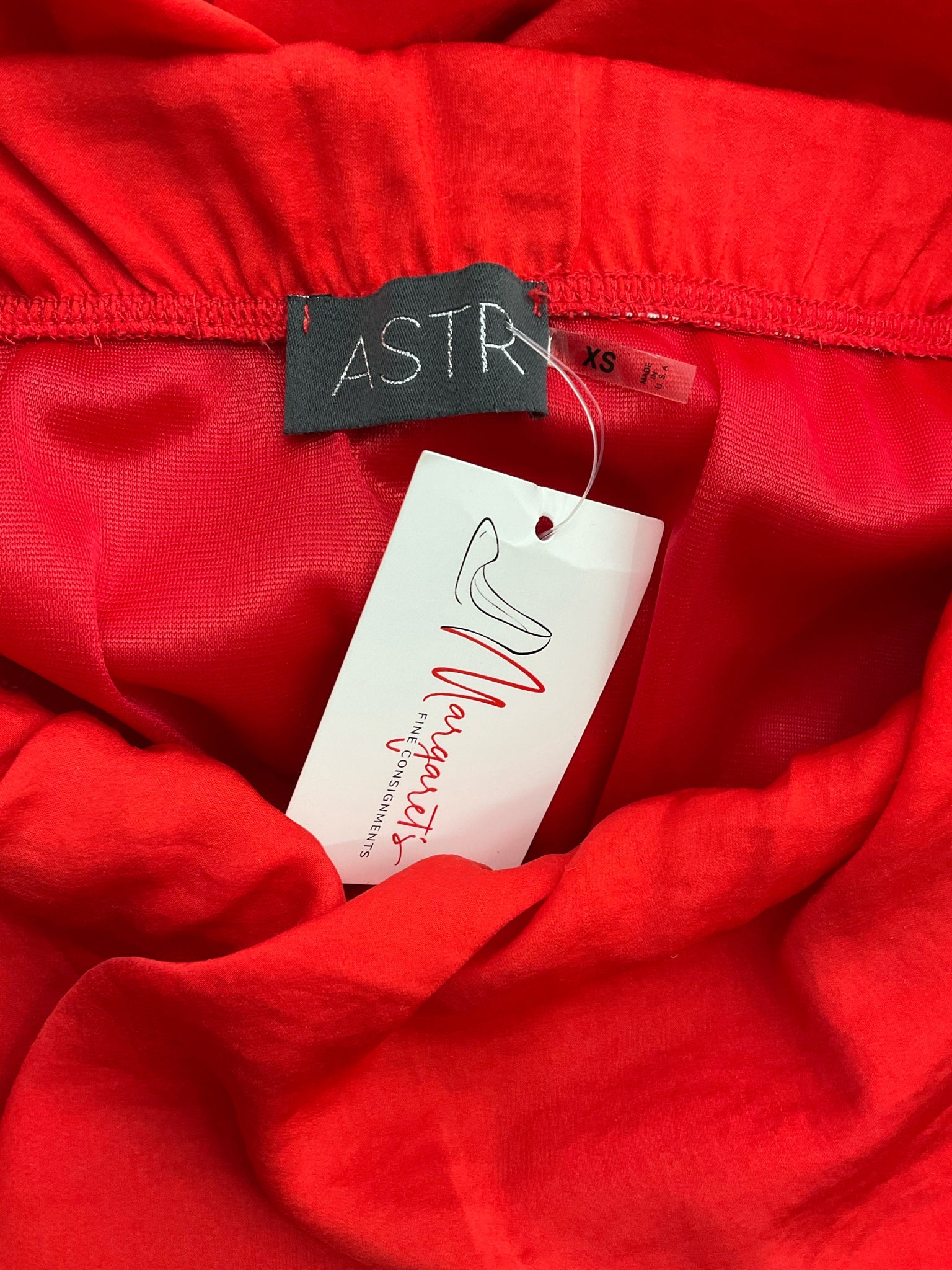 astr Orange/Red Solid Pre-Owned Ladies Jumpsuit - Size XS