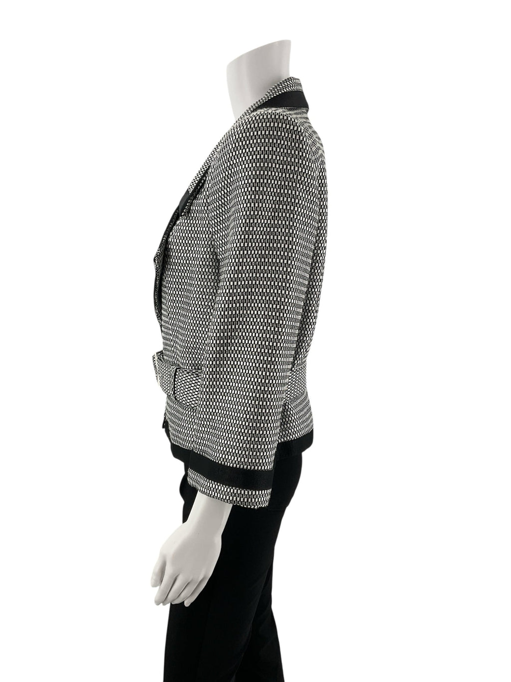 Doncaster Black/White Print Pre-Owned Ladies Blazer - Size 10