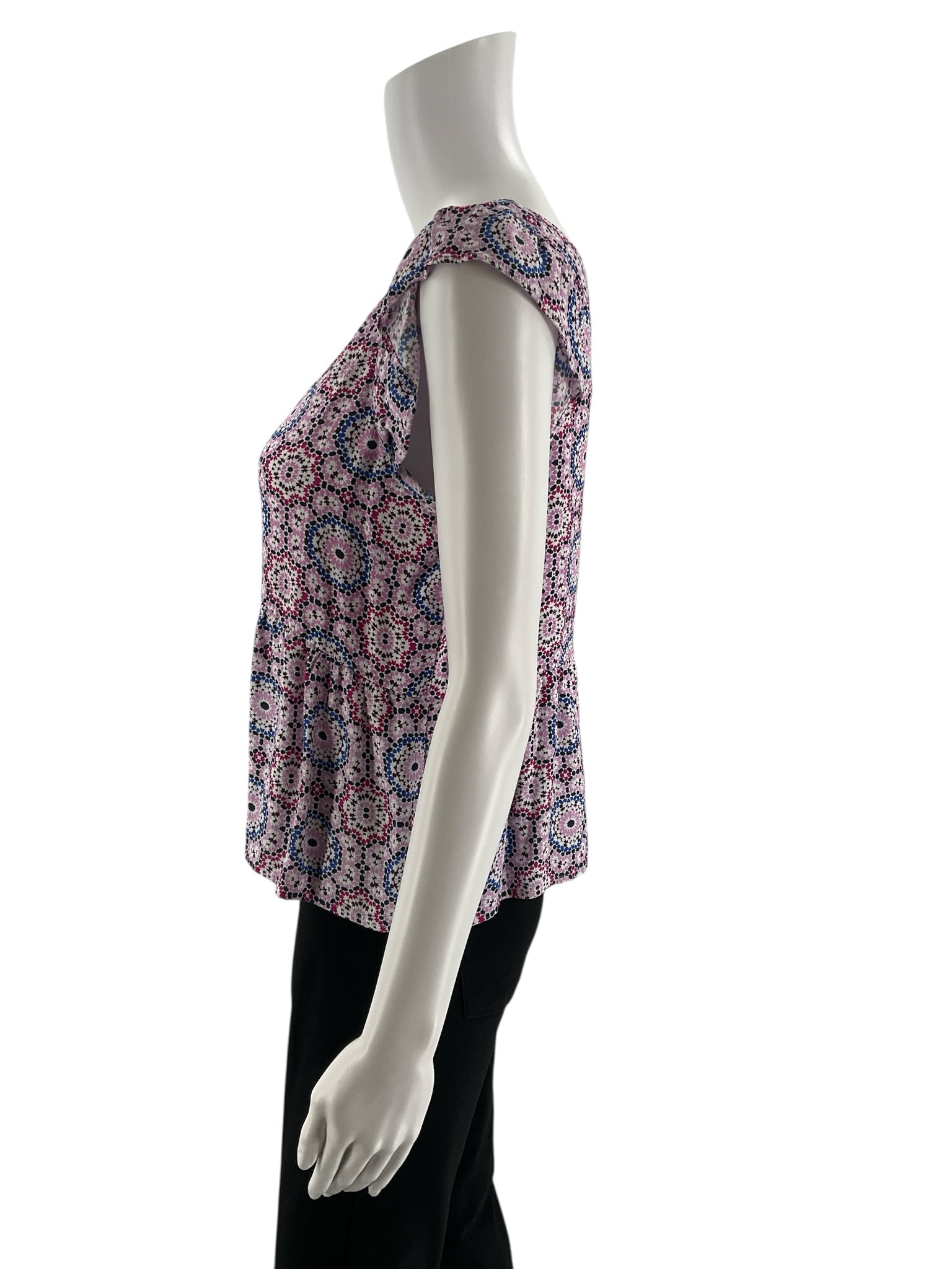 Loft Lilac/Multi Print Pre-Owned Ladies Top - Size Small Petite