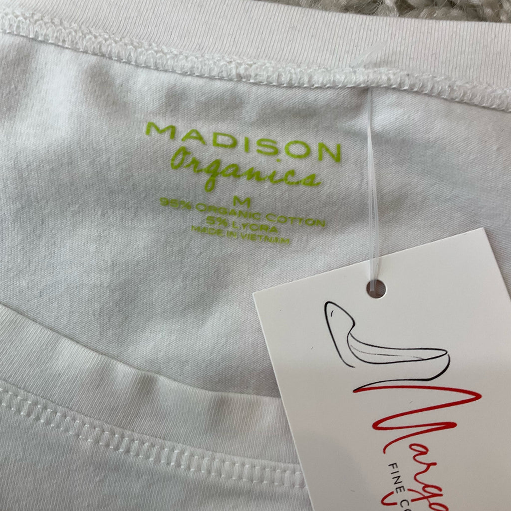 Madison White Solid Pre-Owned Ladies Top - Size Large