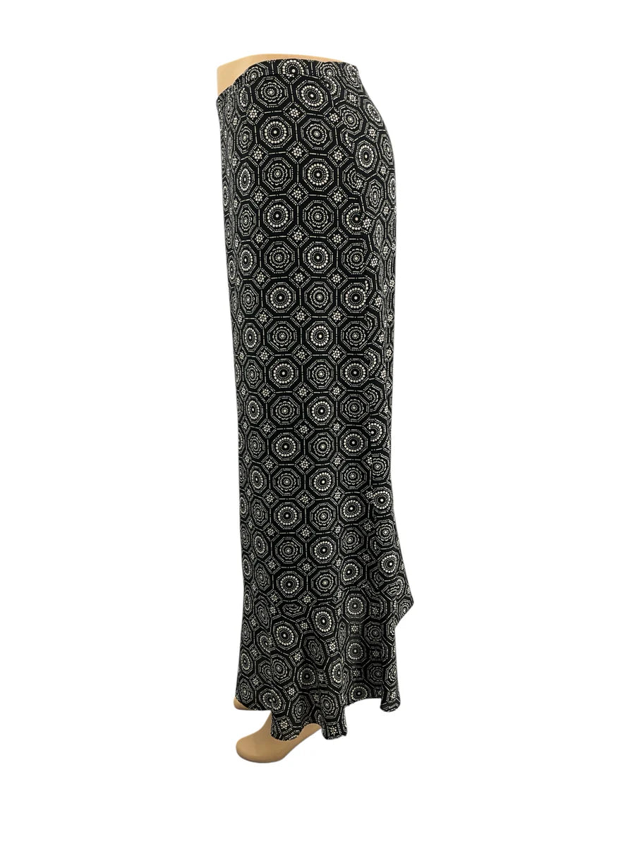 Harolds black/tan Print Pre-Owned Ladies Skirt - Size 14