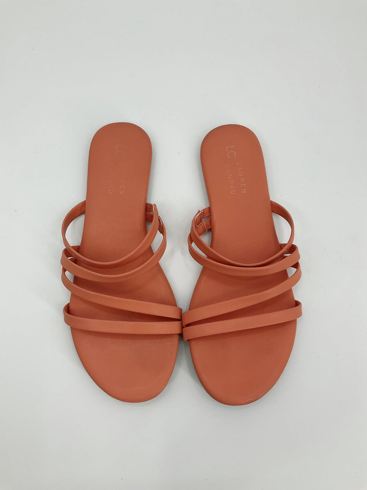 Lauren Conrad Coral Strappy Pre-Owned Ladies Sandals - Size 7/7.5