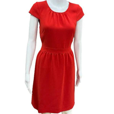 J Crew Red Solid Pre-Owned Ladies Dress - Size 4