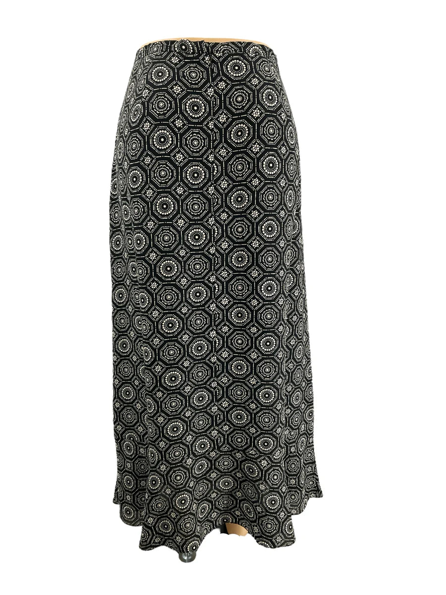 Harolds black/tan Print Pre-Owned Ladies Skirt - Size 14