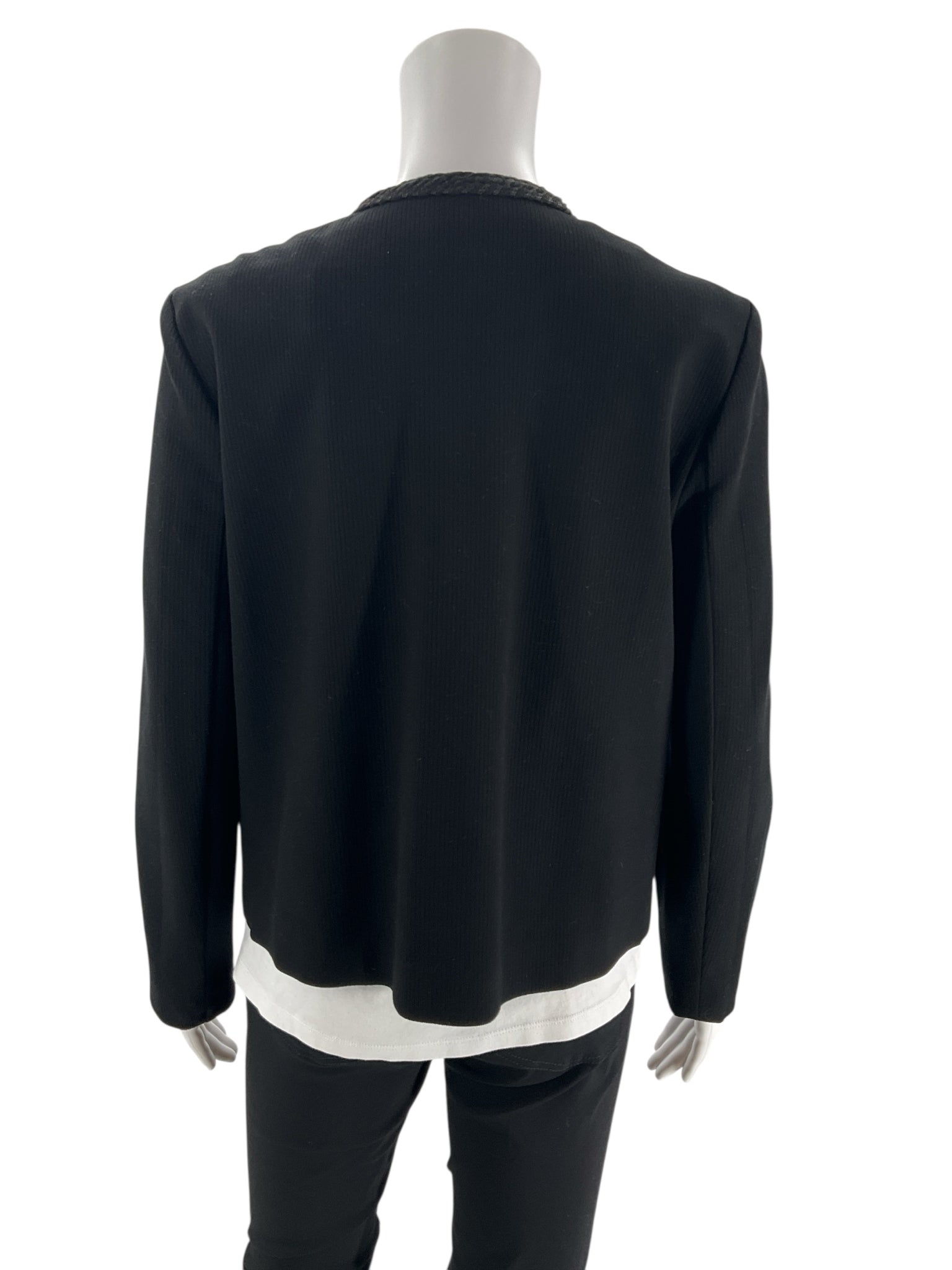 J mclaughlin Black Solid Pre-Owned Ladies Jacket - Size Medium