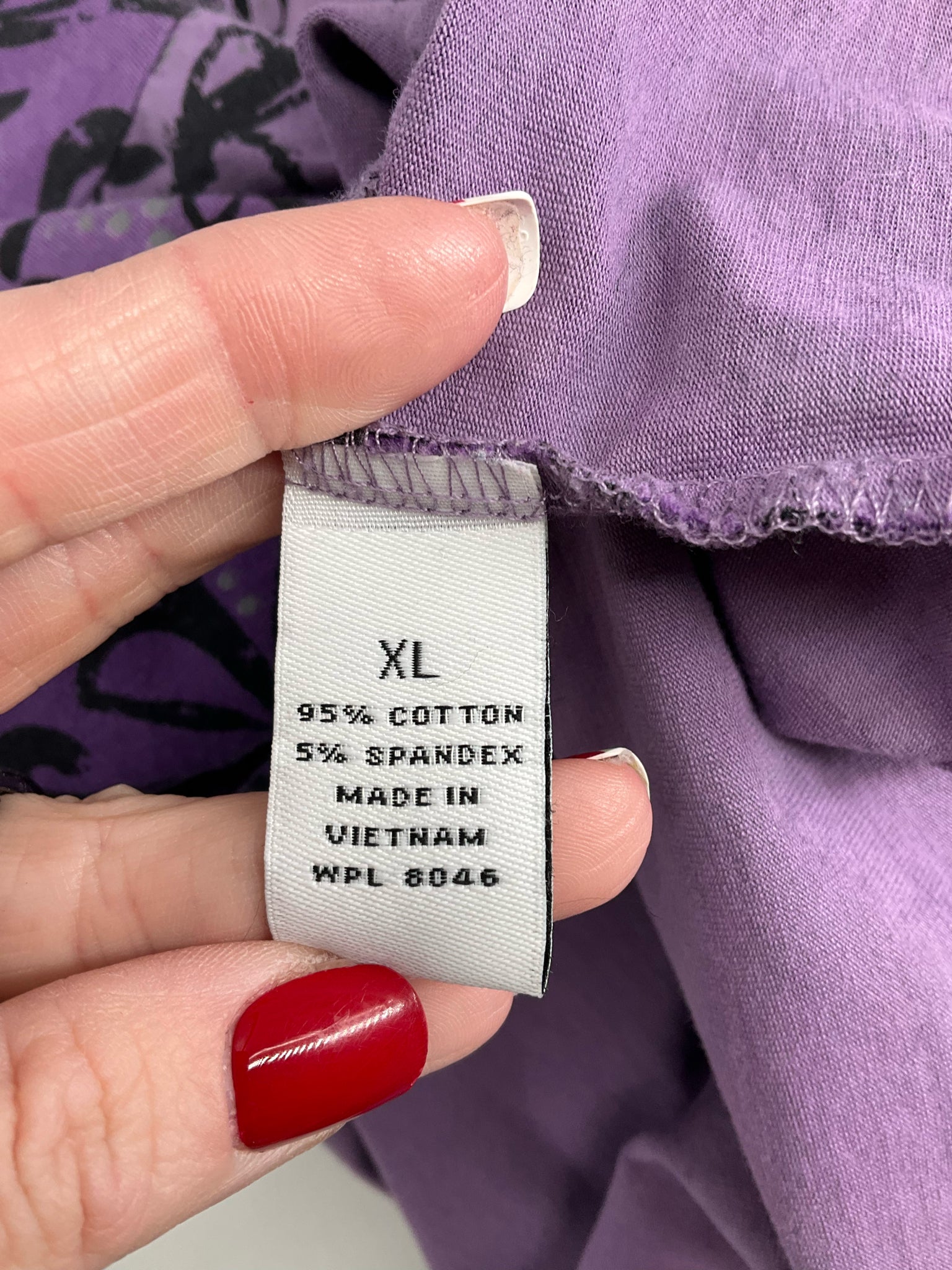 Style & Co -  Purple Floral Pre-Owned Ladies Casual Top - Size XL