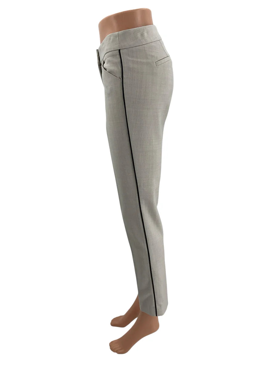 J Crew Light Gray Solid Ladies Pre-Owned Pants - Size 00