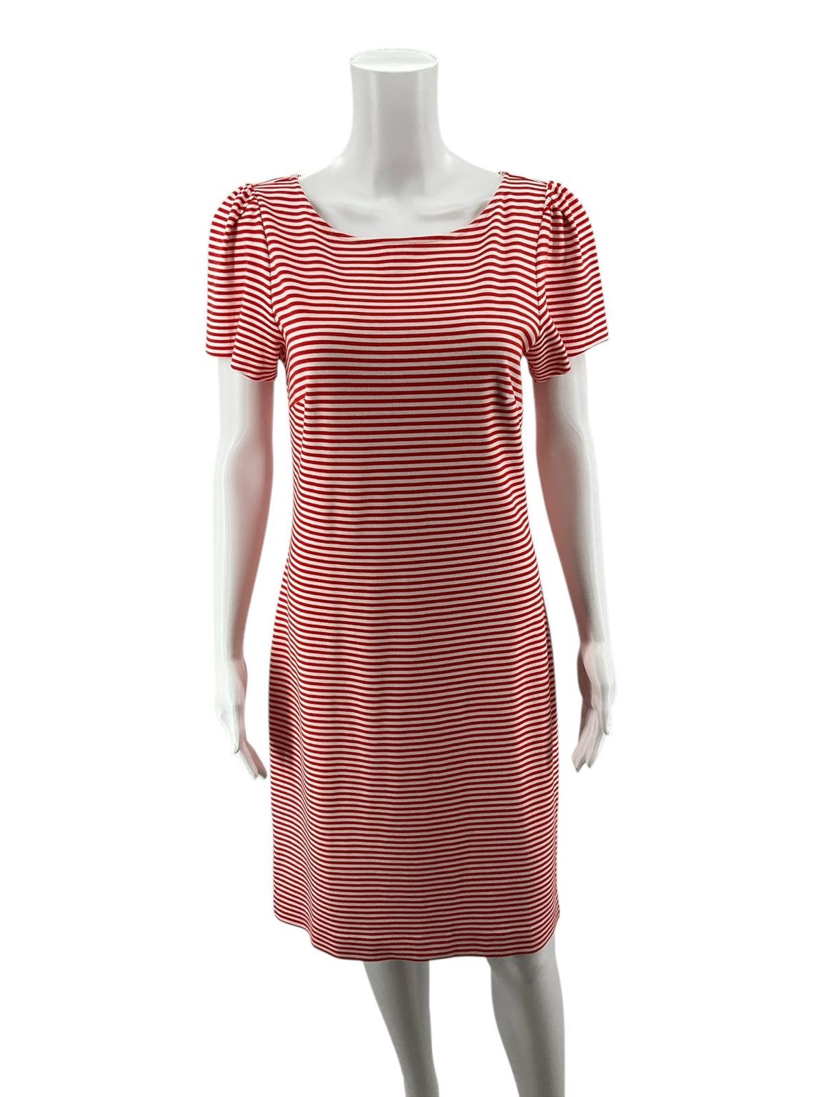 Ann Taylor Red/White Stripe Pre-Owned Ladies Dress - Size 6 Petite