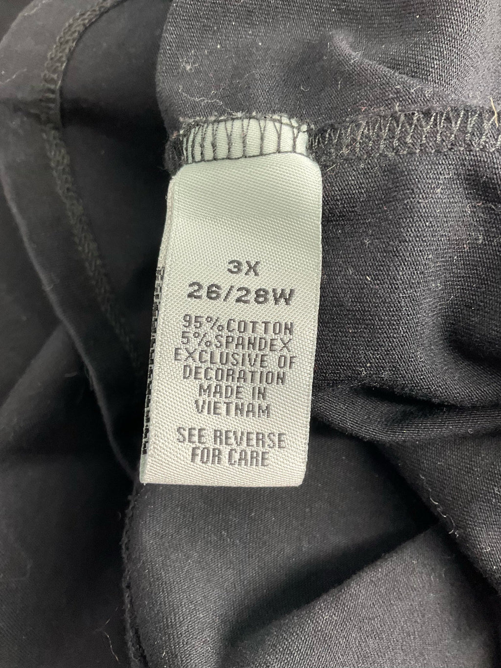 Catherine Black Solid Pre-Owned Ladies Top -  Size 3X