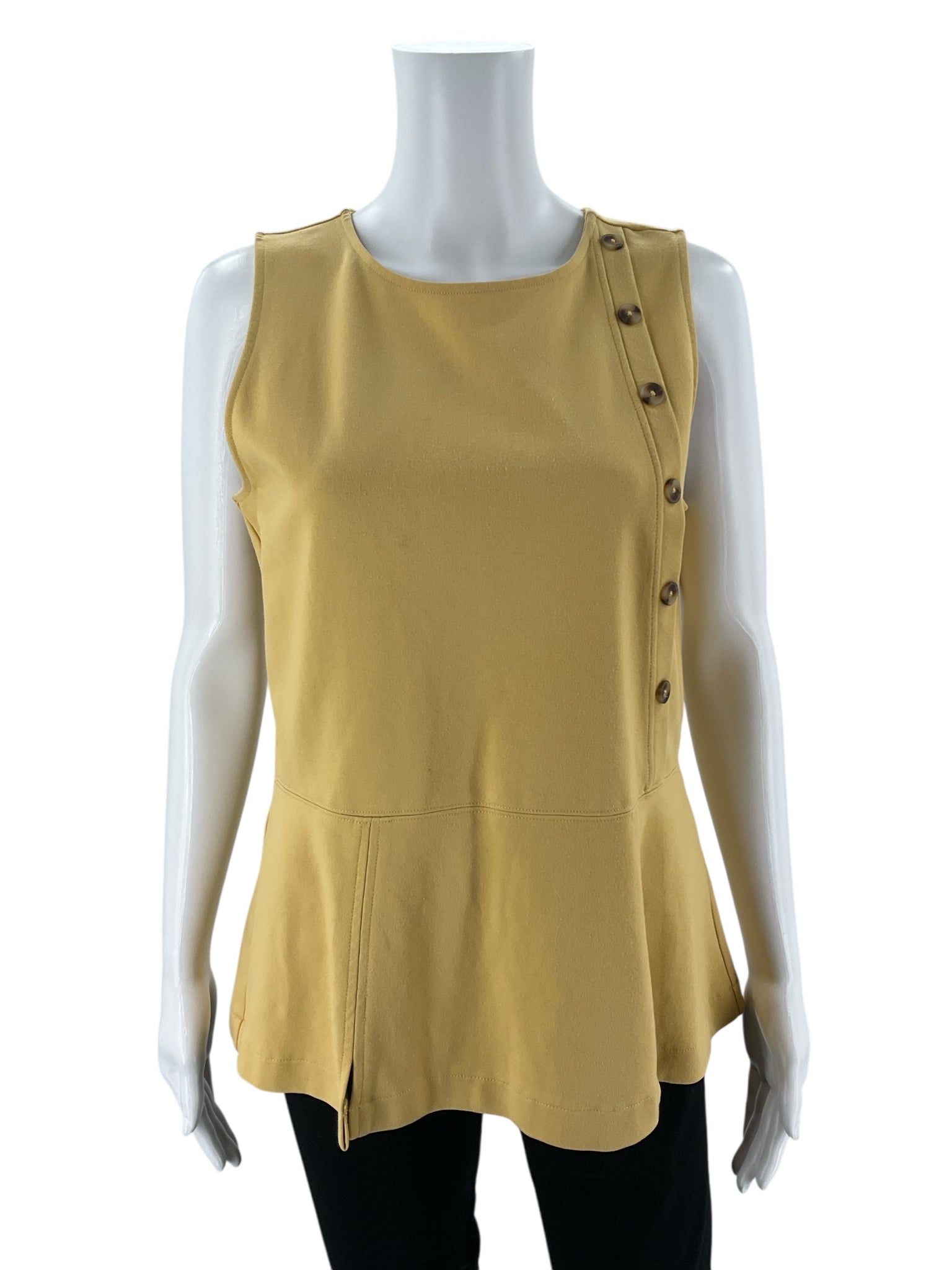 Ann Taylor Mustard Buttons Pre-Owned Ladies Top - Size Medium