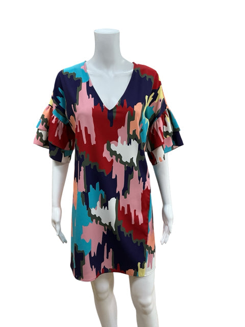Crosby Multi Color Print Pre-Owned Ladies Dress -  Size Small