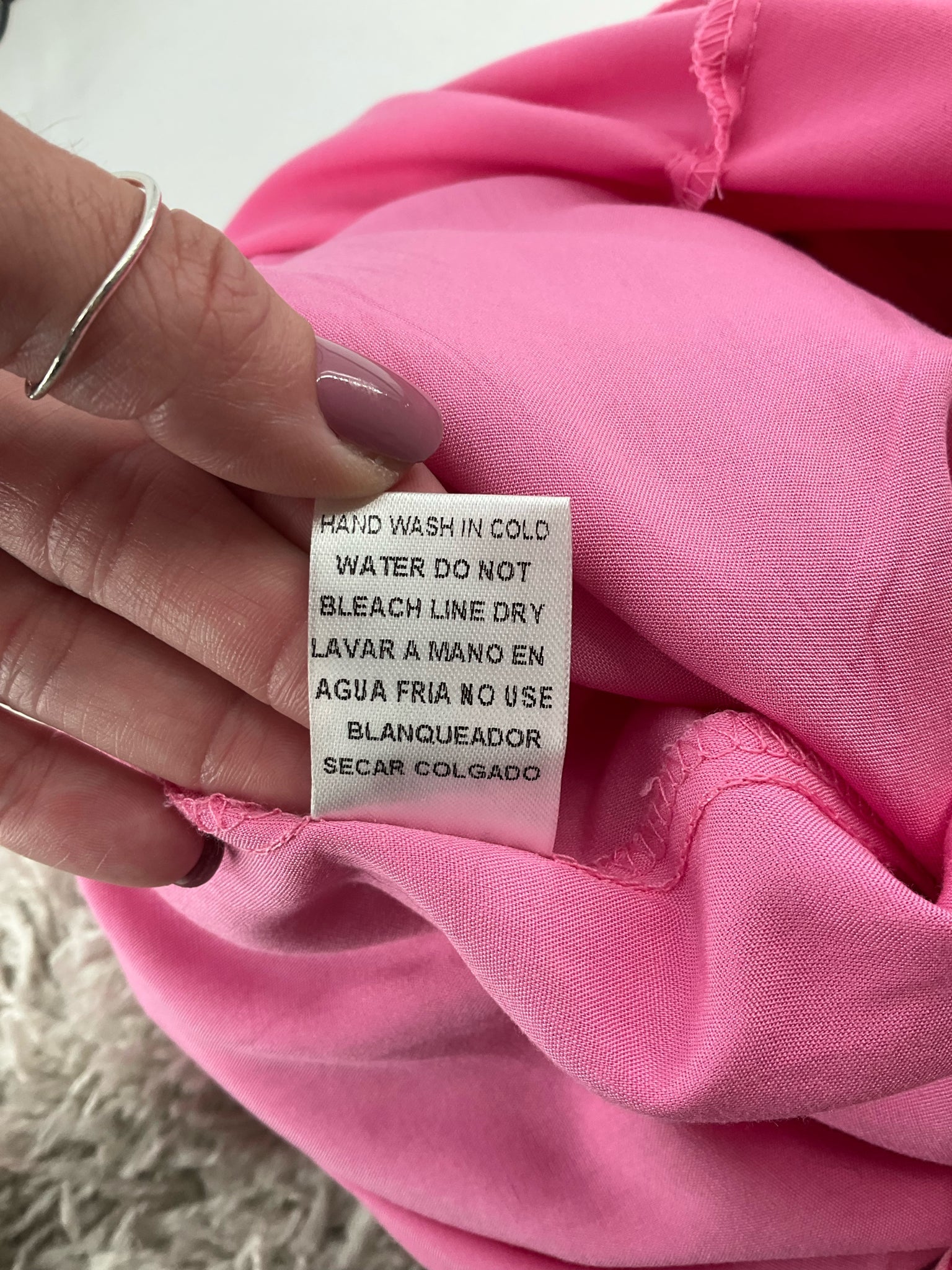 Entro Pink Solid Pre-Owned Ladies New With Tags Dress - Size Medium